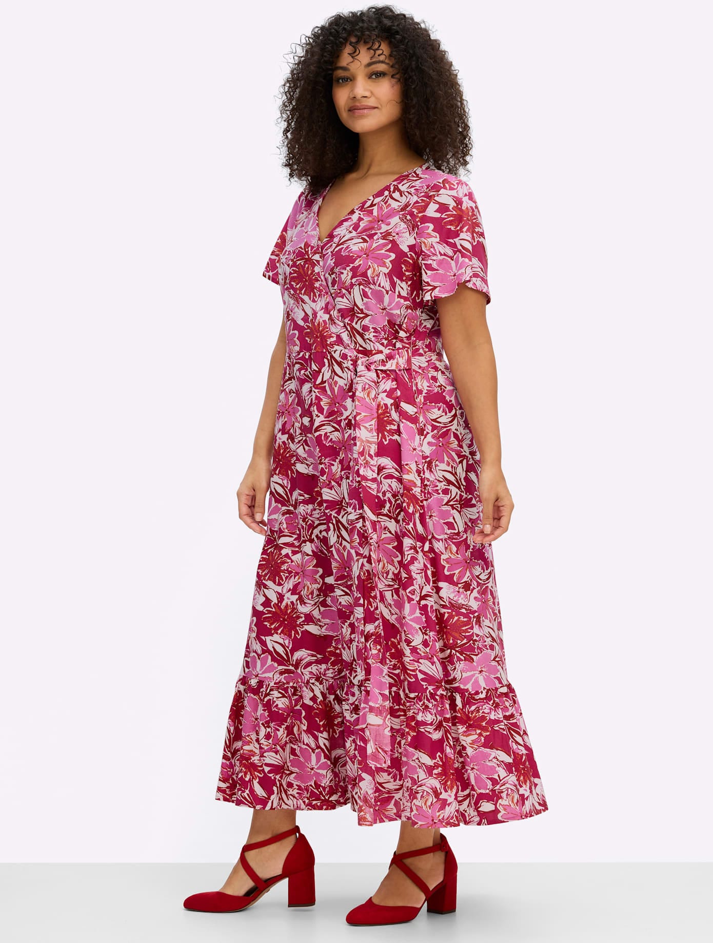 sheego by Joe Browns Wickelkleid »Kleid« Nahttasche