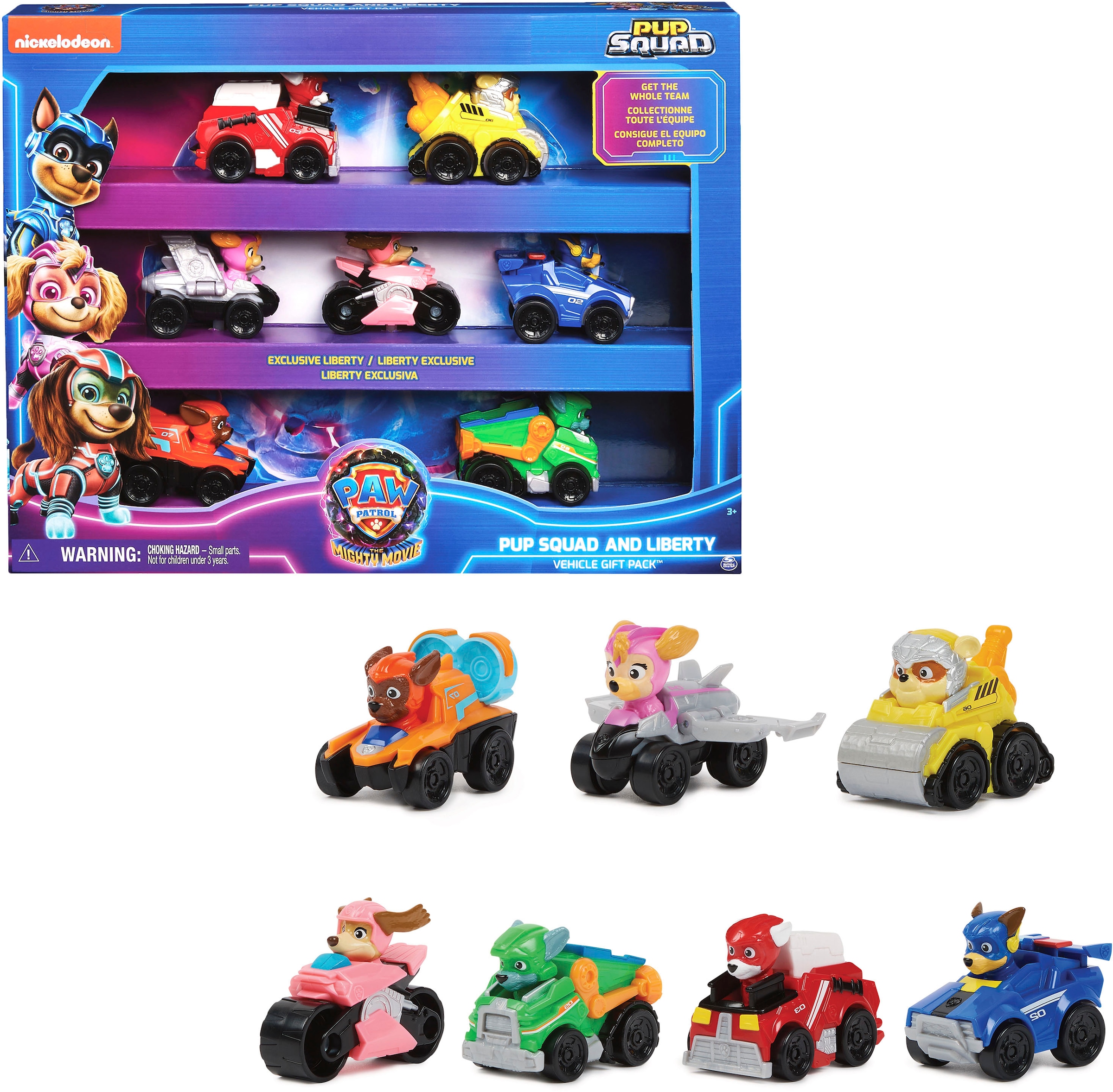Spin Master Spielzeug-Auto »PAW bei 7 Racers-Geschenkset«, Squad Patrol, tlg.) Kinofilm Der Pup (Set, Mighty