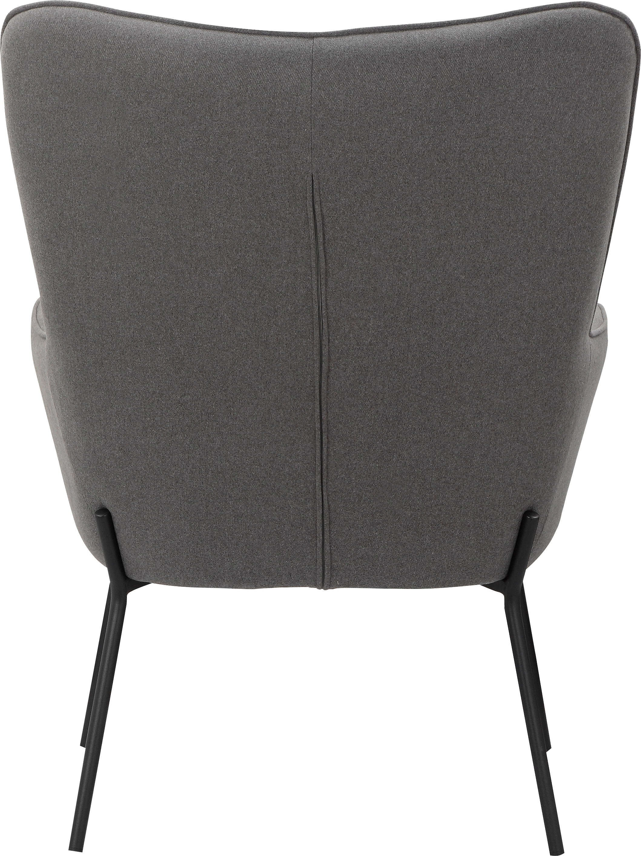 OTTO products Loungesessel »Luukas, Ohrensessel mit Metallbeinen,«, (1 St.), Stoff recyceltes Polyester, Sitz und Rücken gepolstert, Sitzhöhe 46 cm