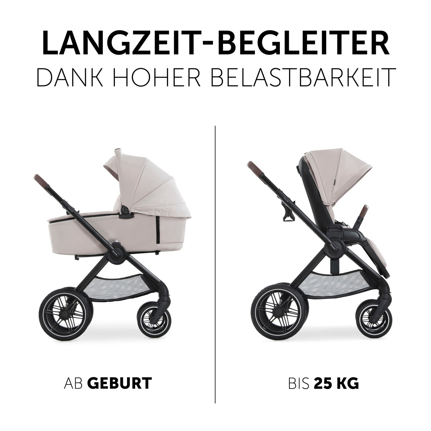 Hauck Kombi-Kinderwagen »Walk N Care Set«, 22 kg, belastbar bis 22 kg