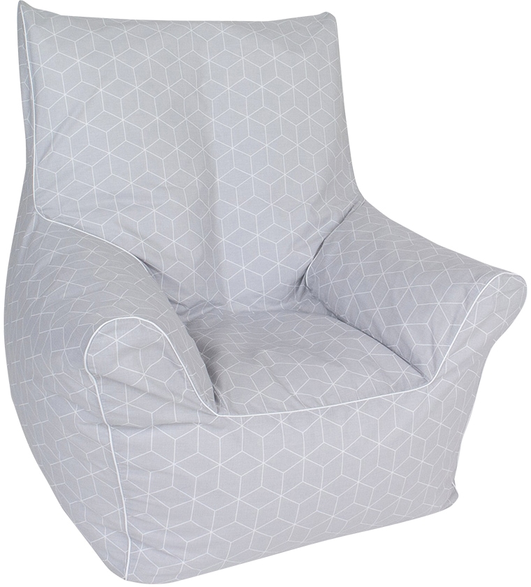 Knorrtoys® Sitzsack »Junior, Geo Cube Grey«, für Kinder; Made in Europe | Sitzsäcke