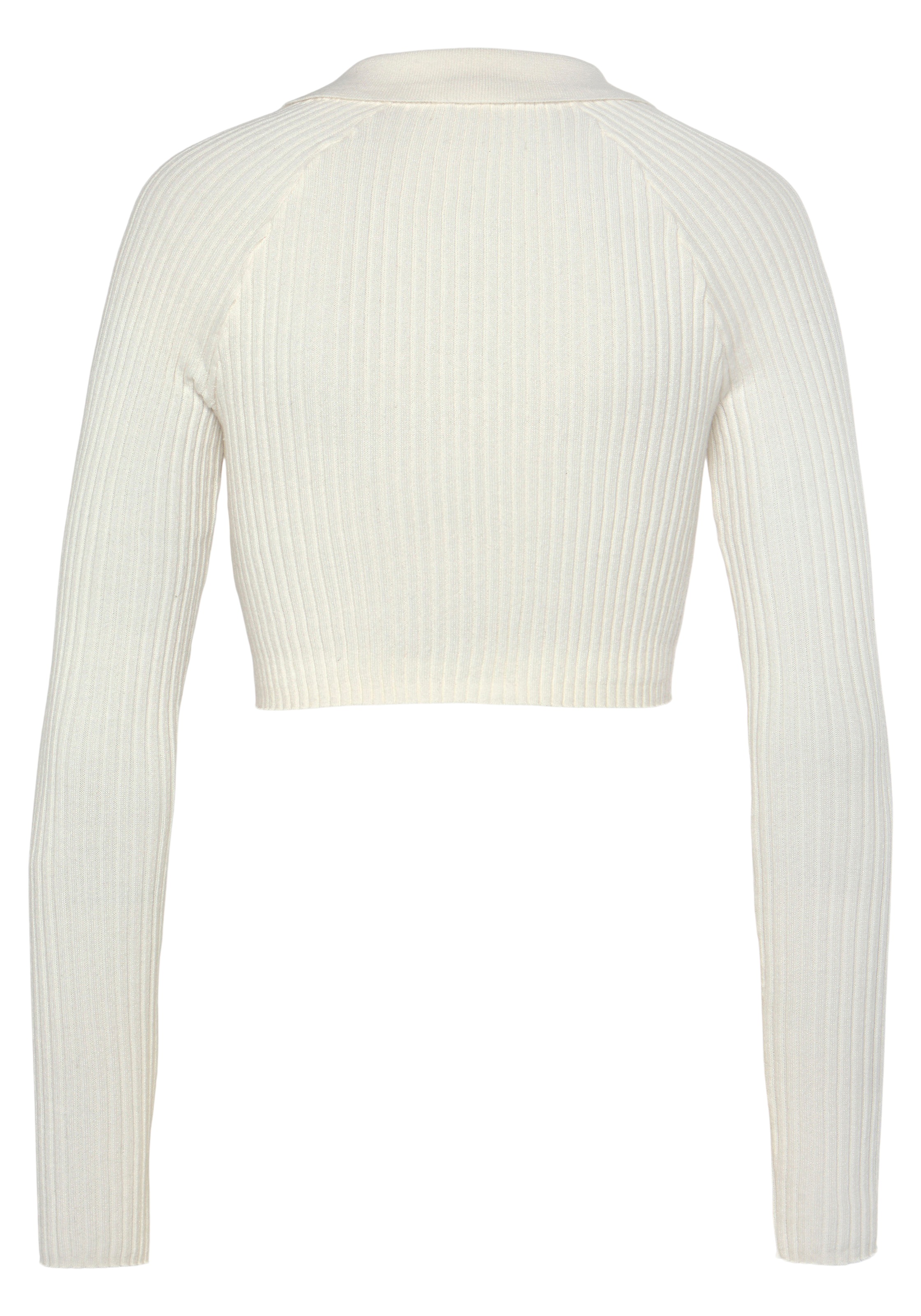 Tommy Jeans Strickpullover »TJW XS BADGE RIB COLLAR SWEATER«, mit V-Ausschnitt