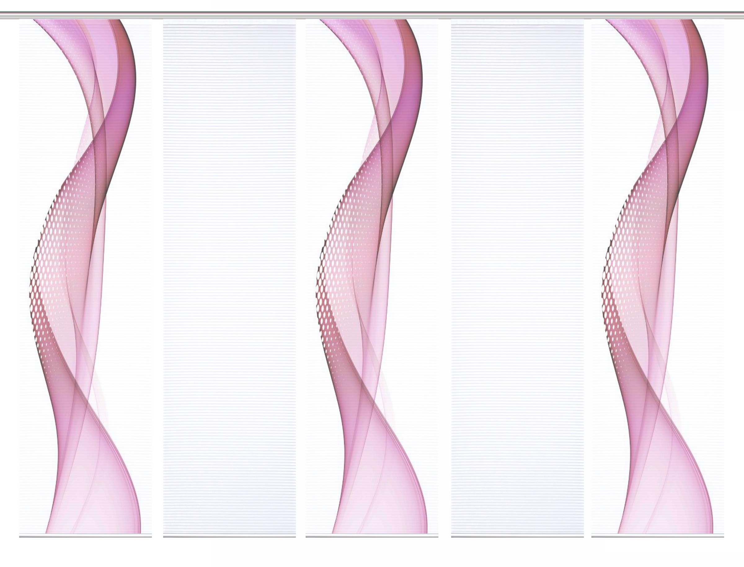 HOME in green Schiebegardine »NEVOLA« Paneelwagen 5 Stk. tlg. SET DIGITALDRUCK,BAMBUSOPTIK RECYCELT