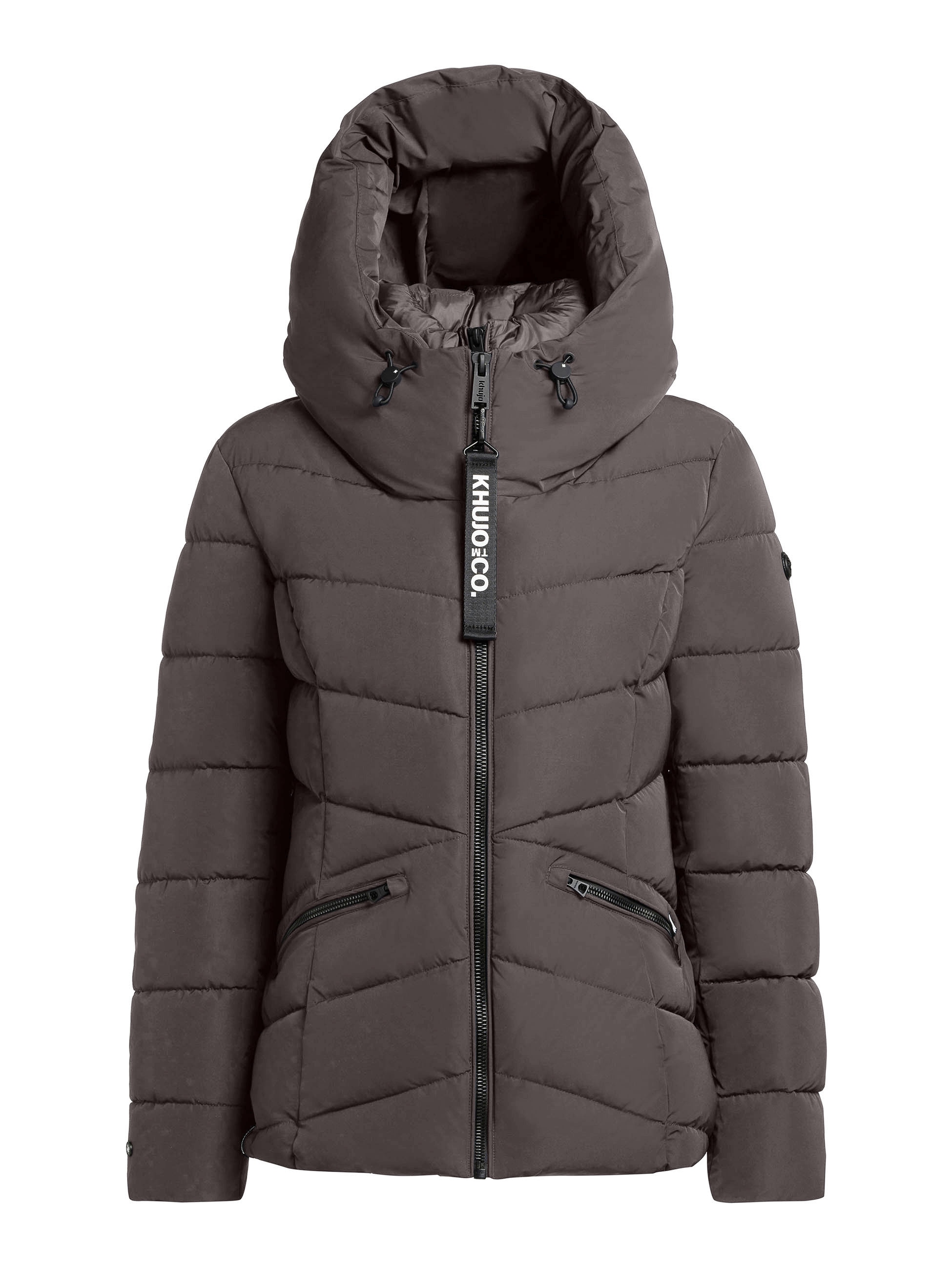 khujo Steppjacke »HERSCH« mit Kapuze Kapuze mit elastischem Kordelzug, elastische Bündchen am Ärmelfutter