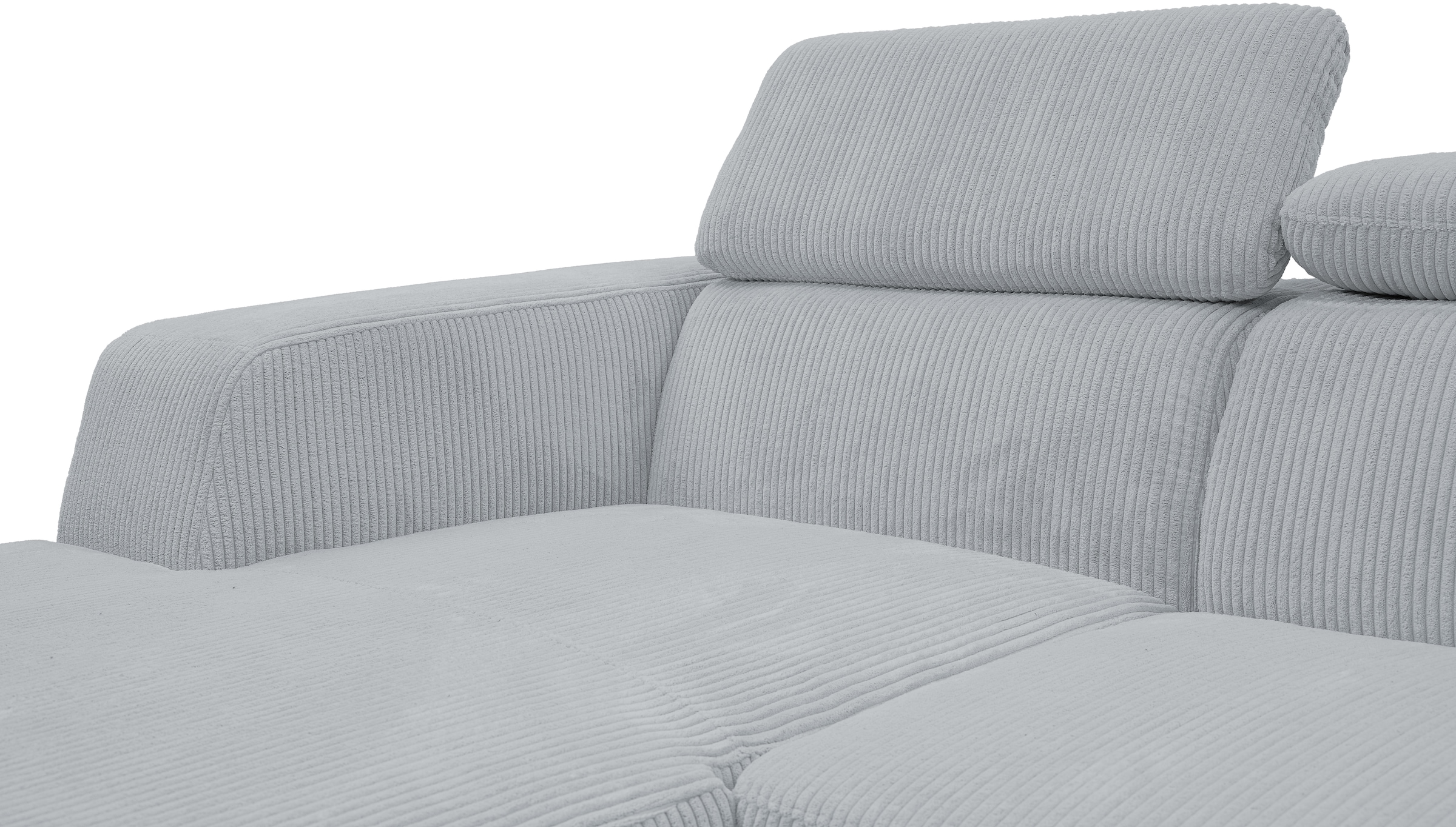 WERK2 Ecksofa »Cherry, modernes Sofa mit Komfortfunktionen, Breite 270cm, L-Form,« bequem, mit verstellbaren Kopfteilen, Schlaffunktion und Bettkasten