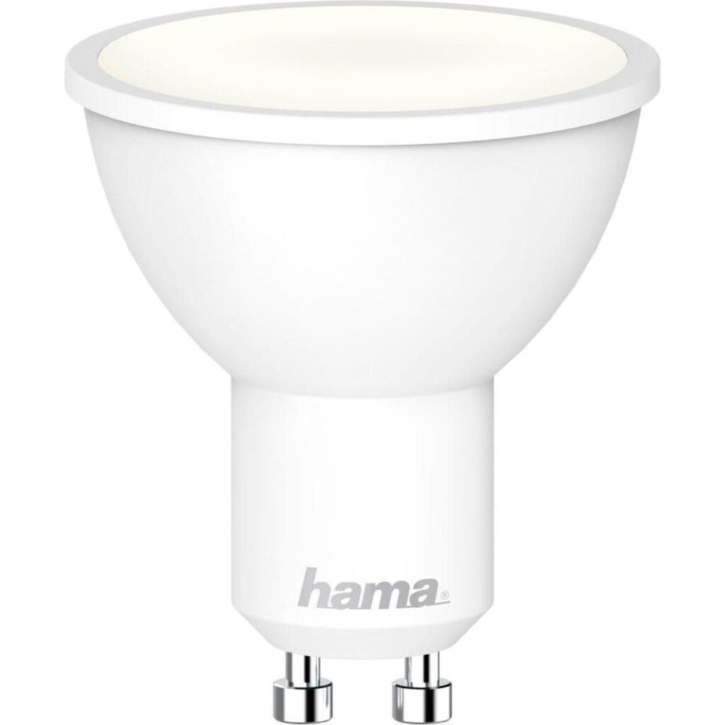 Hama LED-Leuchtmittel »WLAN LED Lampe, GU10,5W, für Sprachsteuerung, Appsteuerung, Weiß«, GU10