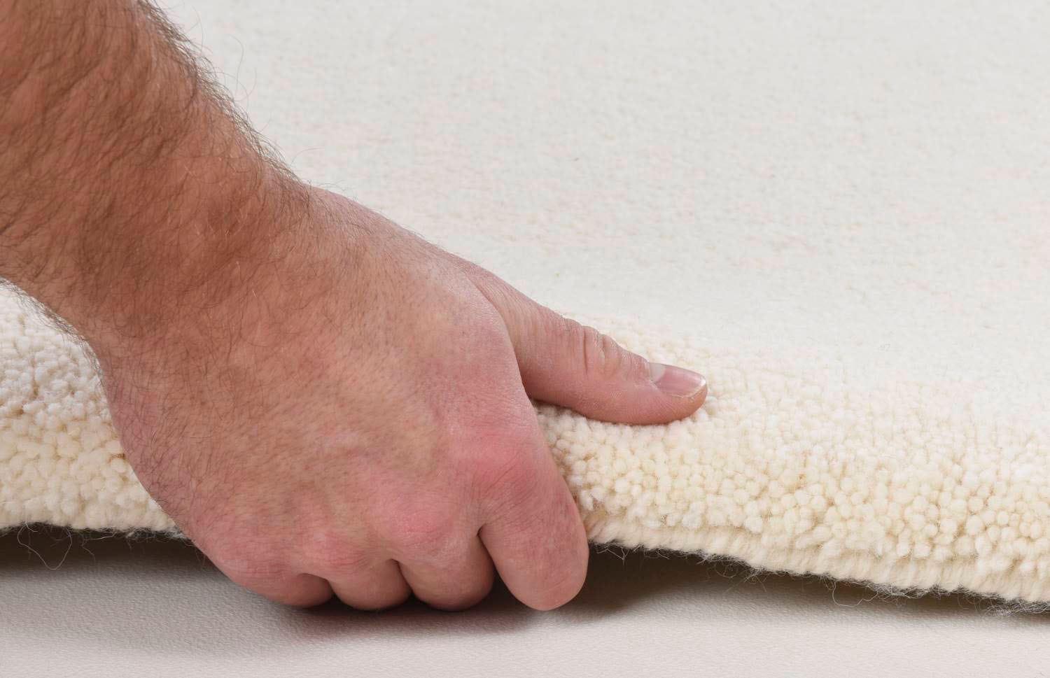THEKO Wollteppich »Maloronga Uni«, rund, 24 mm Höhe, echter Berber Teppich, reine Wolle, handgeknüpft