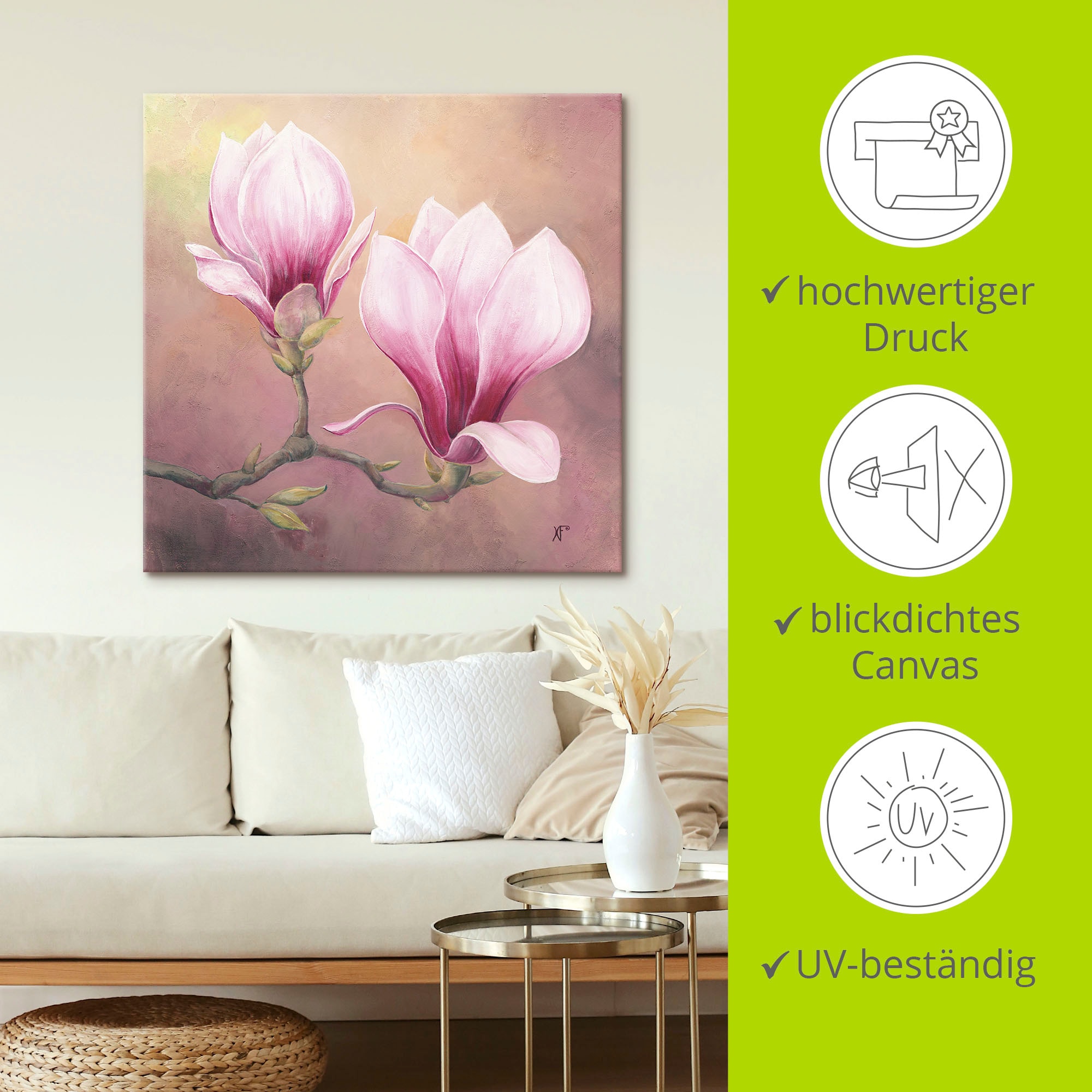 Artland Wandbild »Späte Magnolie«, Blumenbilder, (1 St.), als Alubild, Leinwandbild, Wandaufkleber oder Poster in versch. Größen