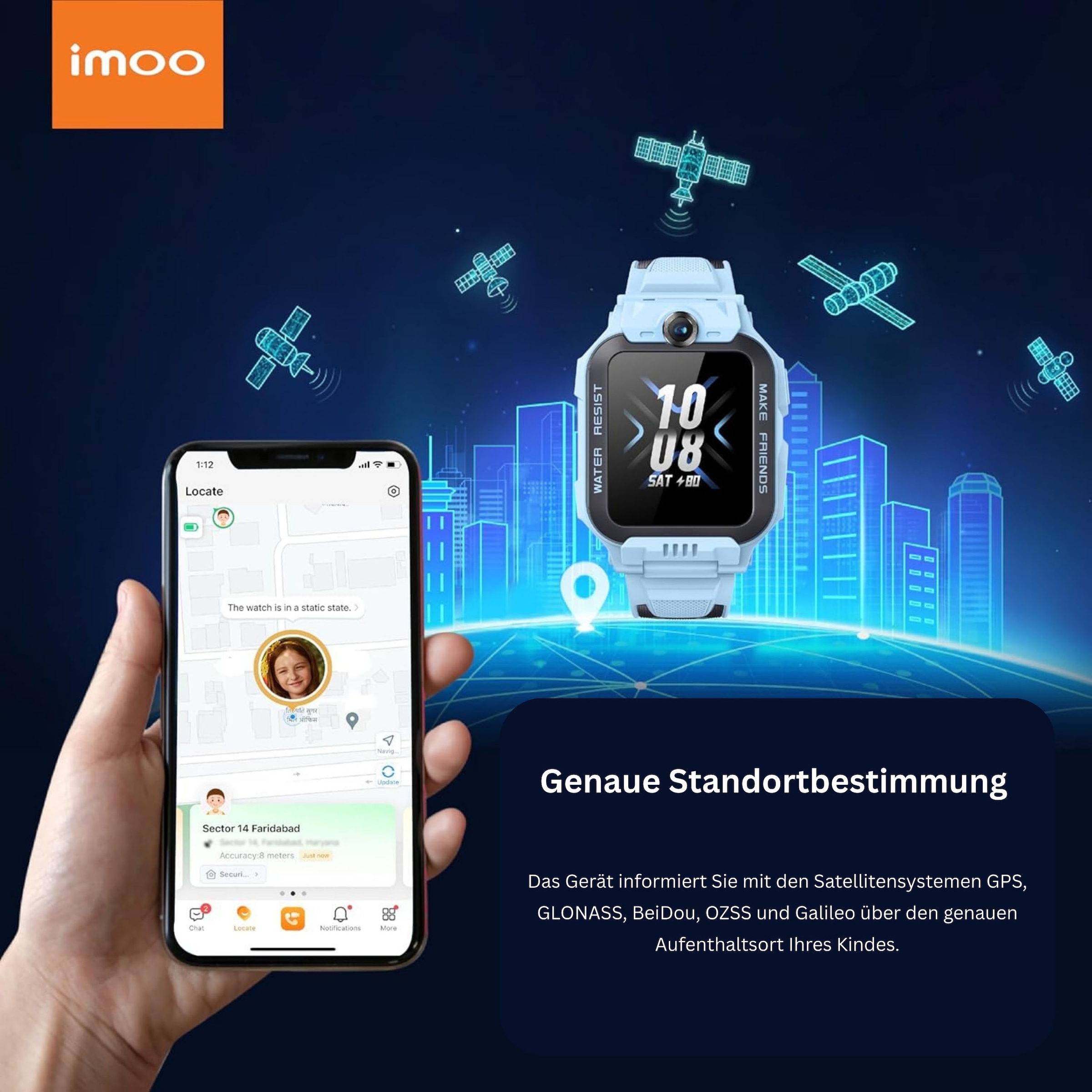 Imoo Smartwatch »Watch Phone Z7 Kinder« (3,3 cm / 1,3 ″) Mocor OS
