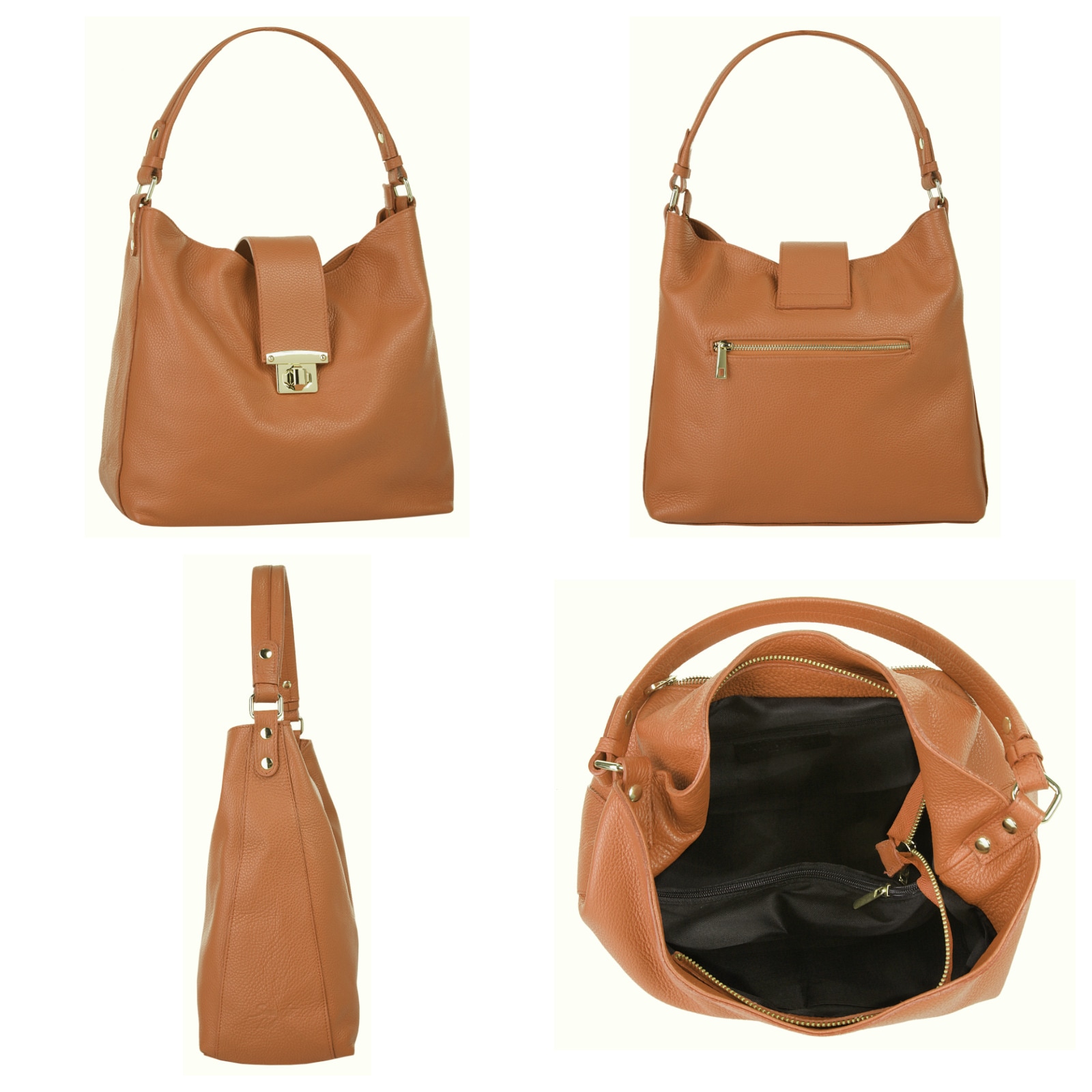 Samantha Look Shopper, echt Leder, Made in Italy
