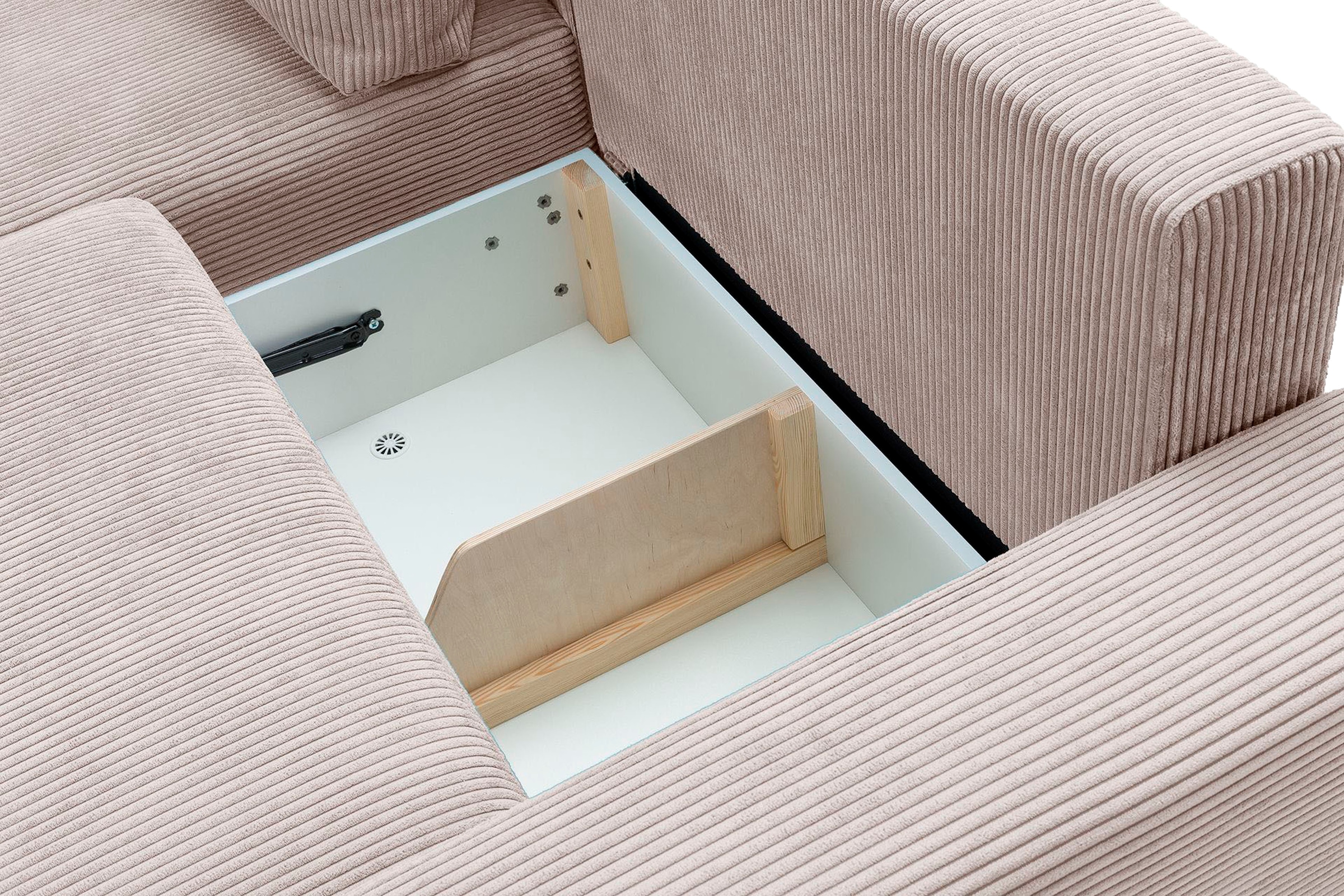 exxpo - sofa fashion Ecksofa »Orinoko, aktuelles Design und hoher Sitzkomfort, L-Form« inkl. Bettfunktion und Bettkasten, schöne Farben im angesagten Cord