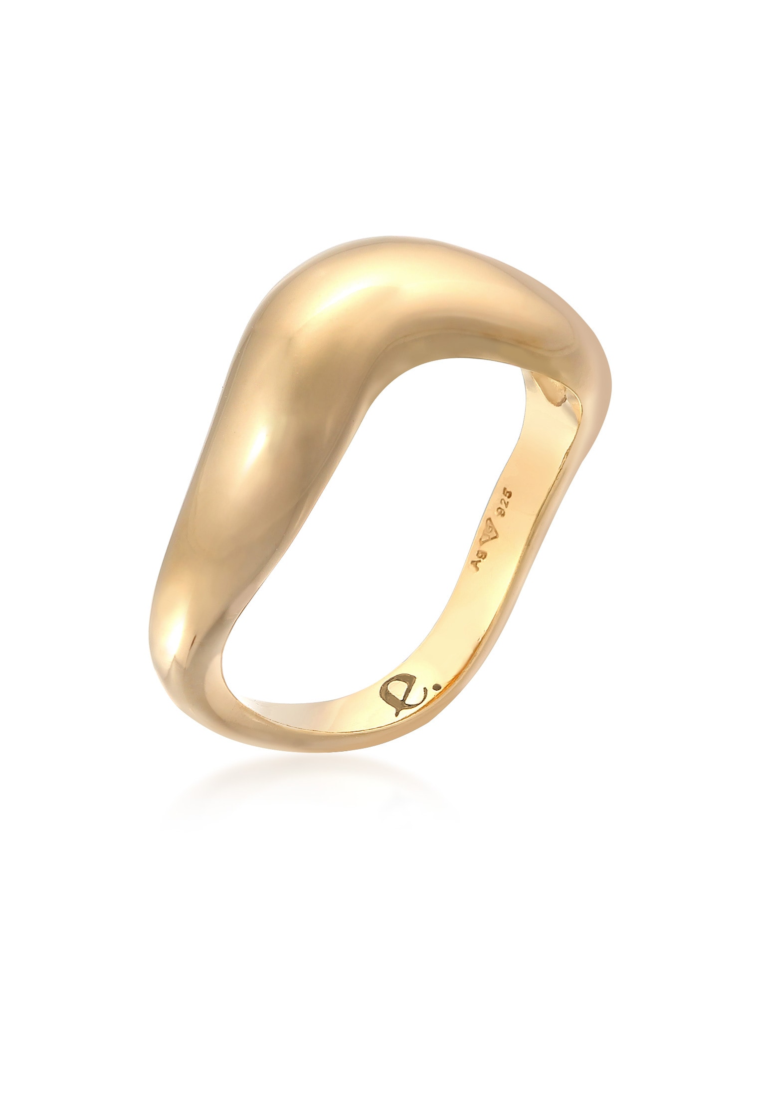 Elli Premium Silberring »Ring Organic Wellen Trend 925 Silber«