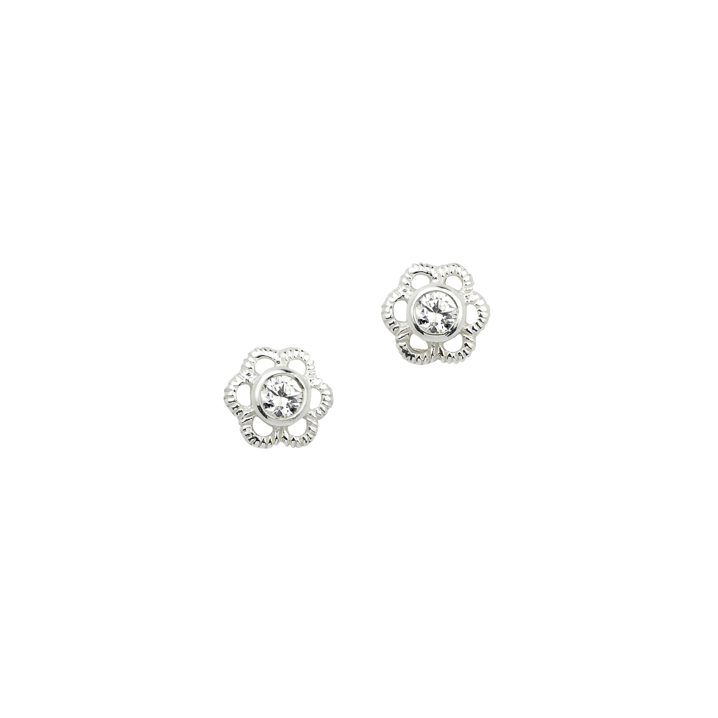 Firetti Paar Ohrstecker »Schmuck Geschenk Silber 925 Ohrschmuck Ohrringe Blume« mit Zirkonia (synth.)