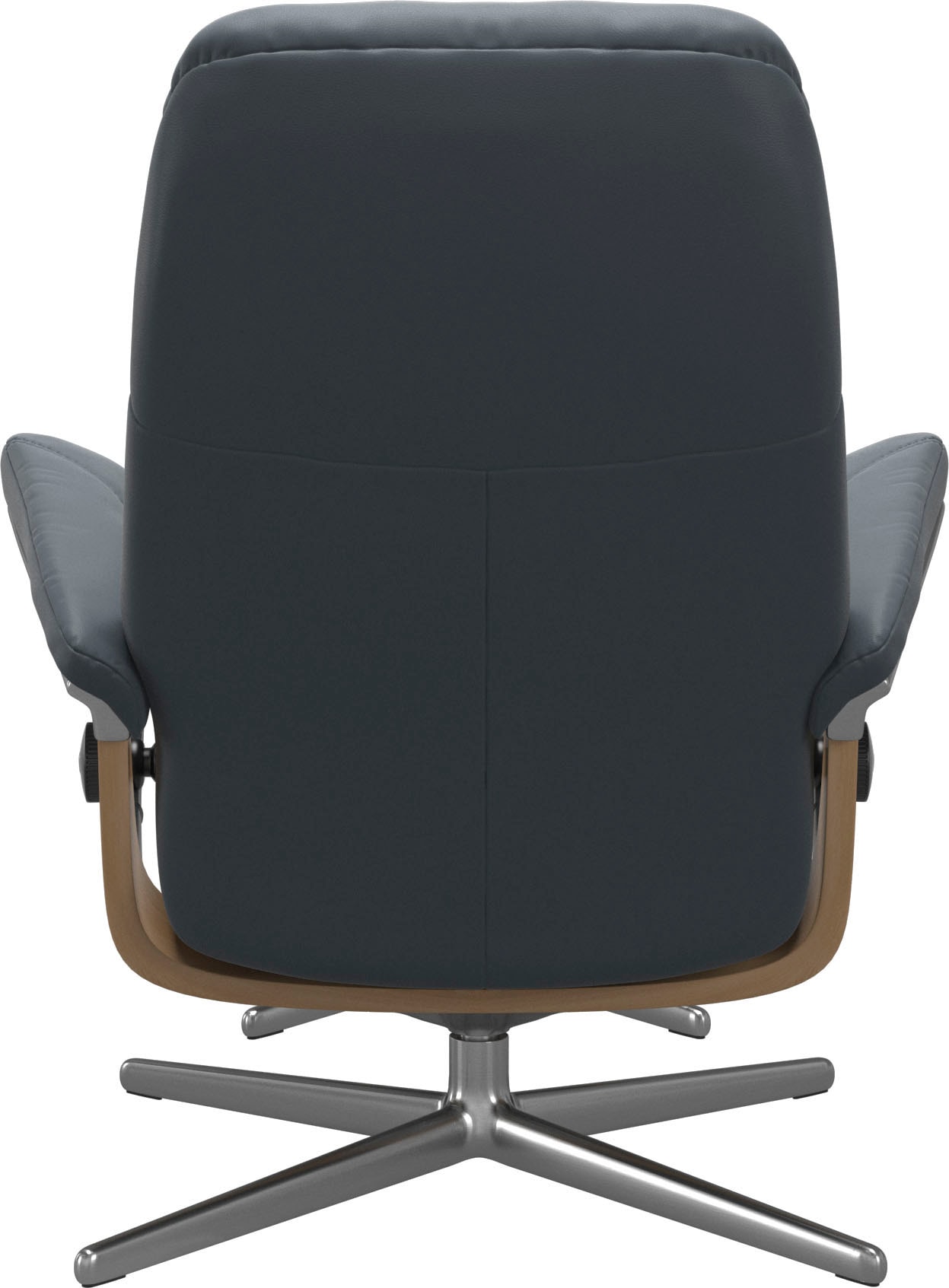 Stressless® Relaxsessel »Consul« Set, Relaxsessel mit Hocker,  mit Hocker, mit Cross Base, Größe S, M & L, Holzakzent Eiche