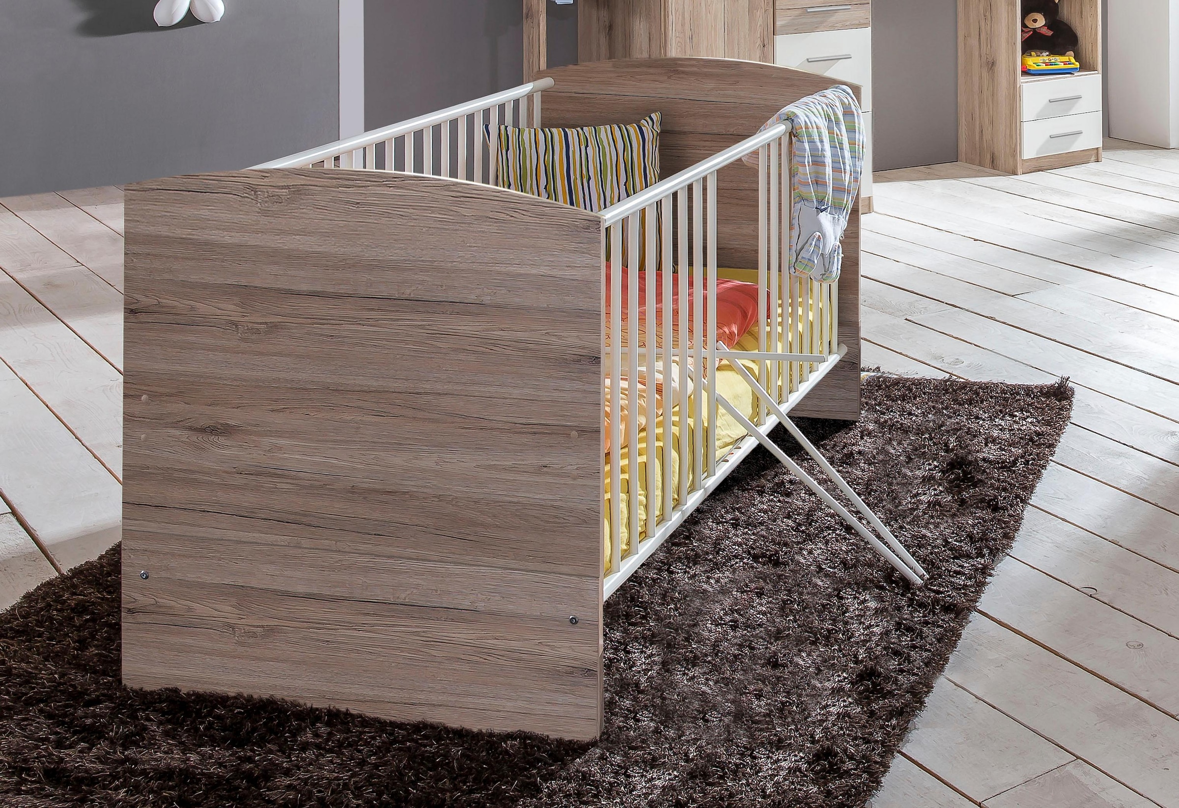 Wimex Babymöbel-Set »Joker«, (Spar-Set, 2 tlg.), Bett (Gitterbett) + Wickelkommode