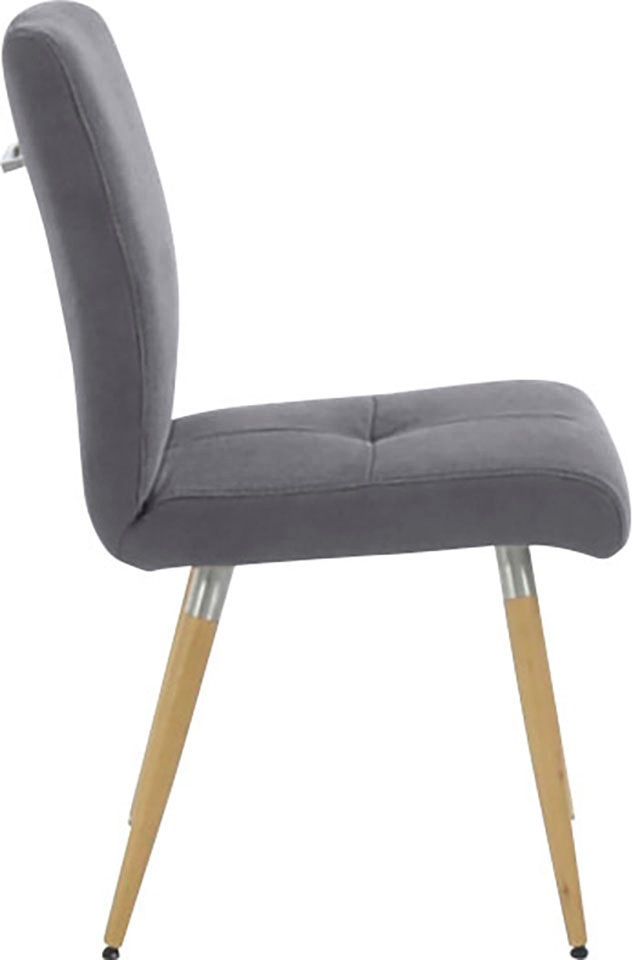 K+W Komfort & Wohnen 4-Fußstuhl »6411«, Aqua Clean, mit Sitzsteppung, Edelstahlgriff am Rücken, Massivholzbeine