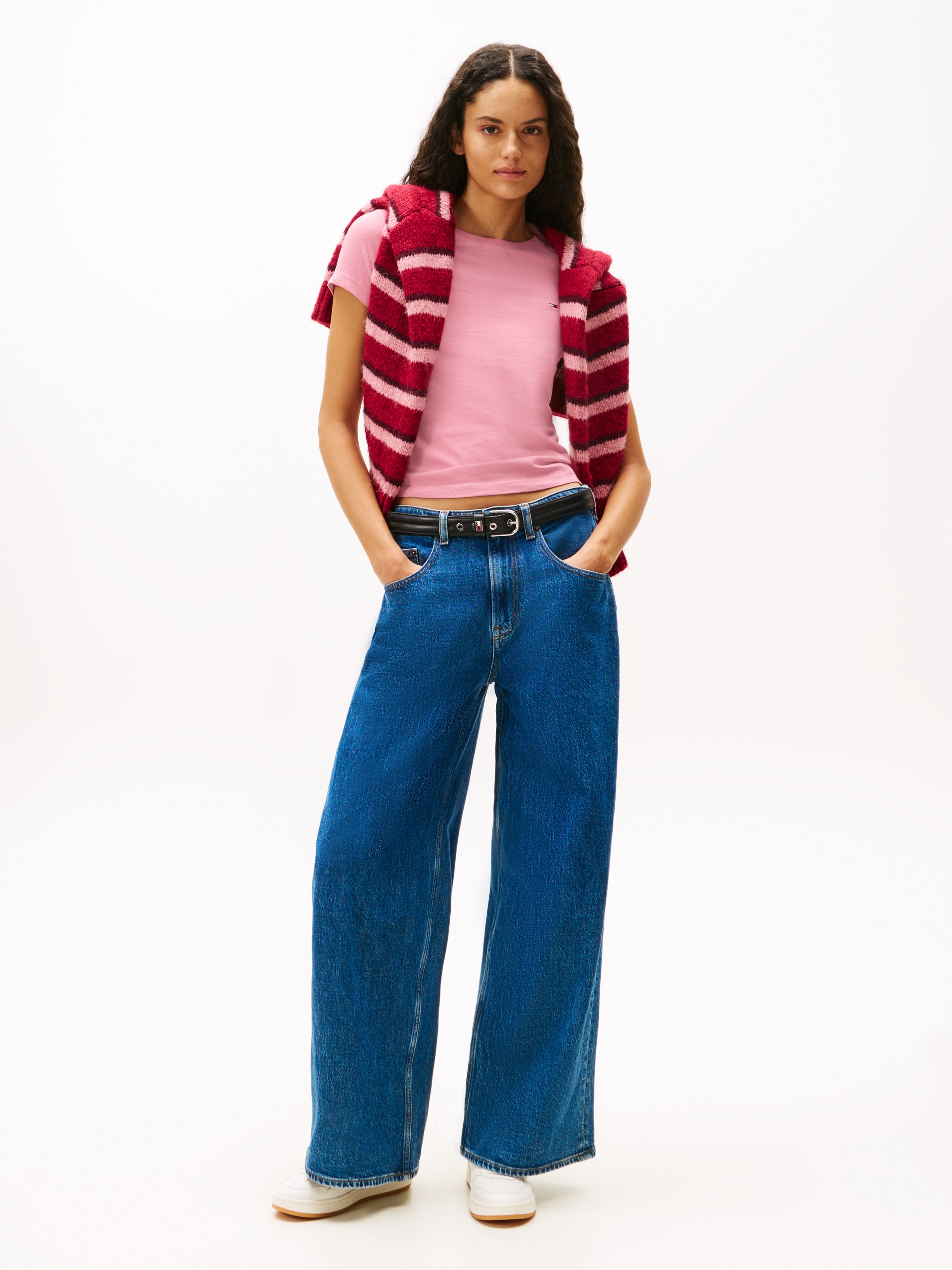 Tommy Jeans T-Shirt »TJW 2PACK C-NECK TEE« Packung, 2er, 2 Stk. tlg. mit Logo-Stickerei