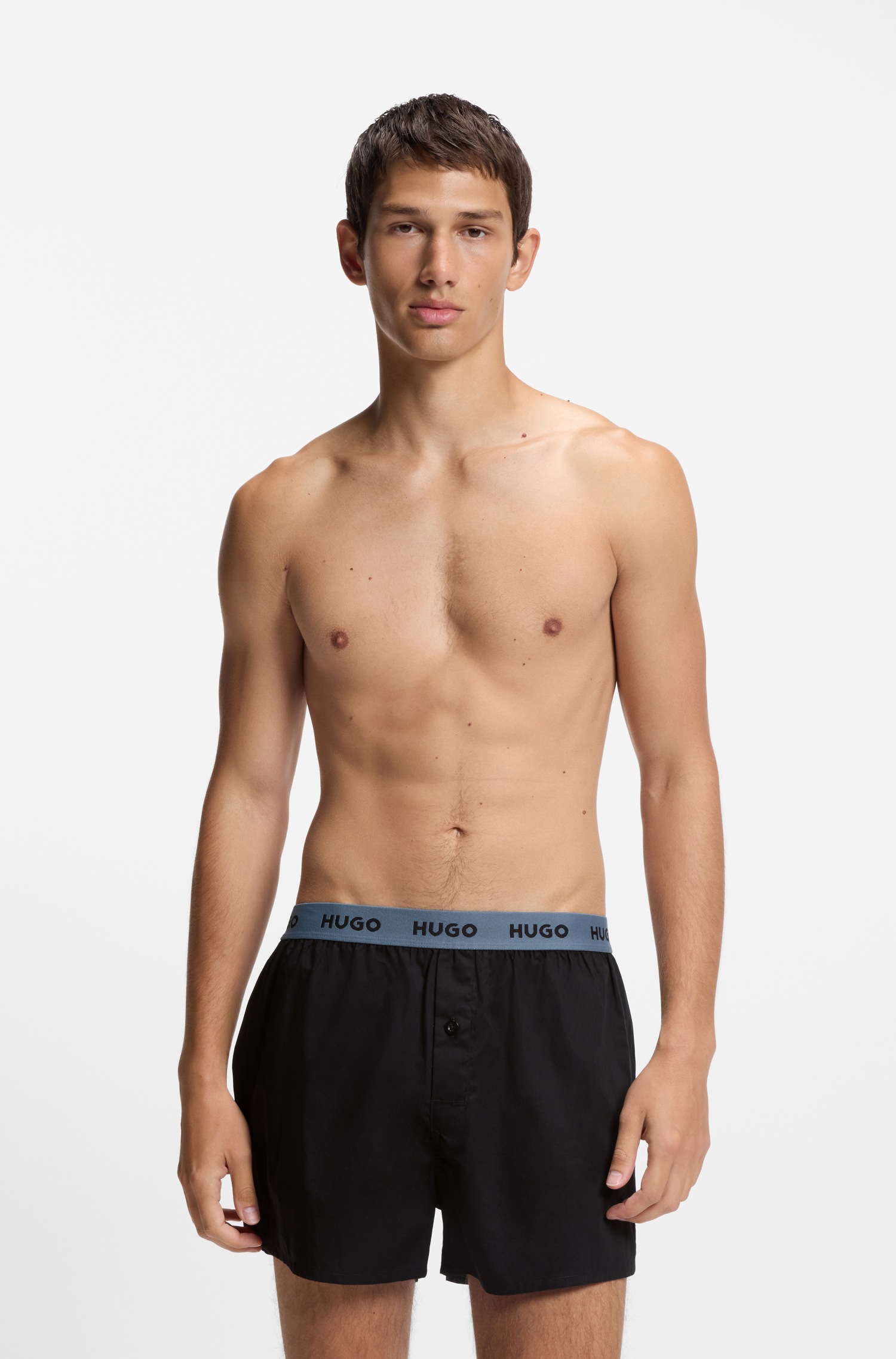 HUGO Underwear Webboxer »WOVEN BOXER TR« Packung, 3er-Pack, 3 Stk. Webboxer mit HUGO Schriftzug