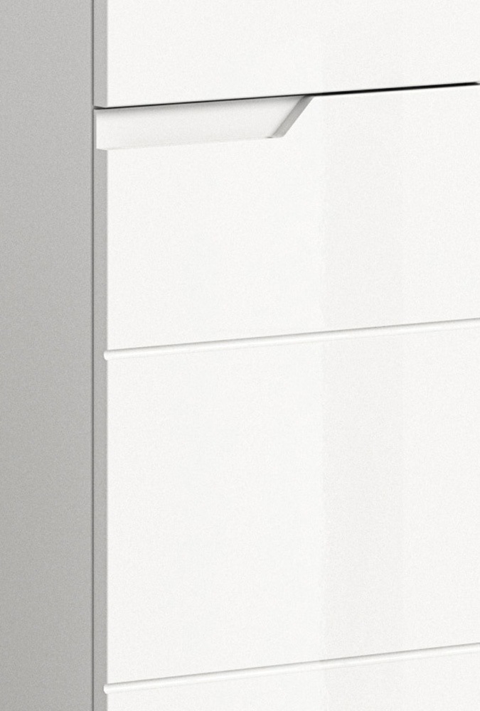 INOSIGN Badmöbel-Set »CAPRI, 4-teilig, mit eingefasster Griffmulde, bestehend aus:«, Waschbeckenunterschrank, Spiegelschrank, Unterschrank und Hängeschrank
