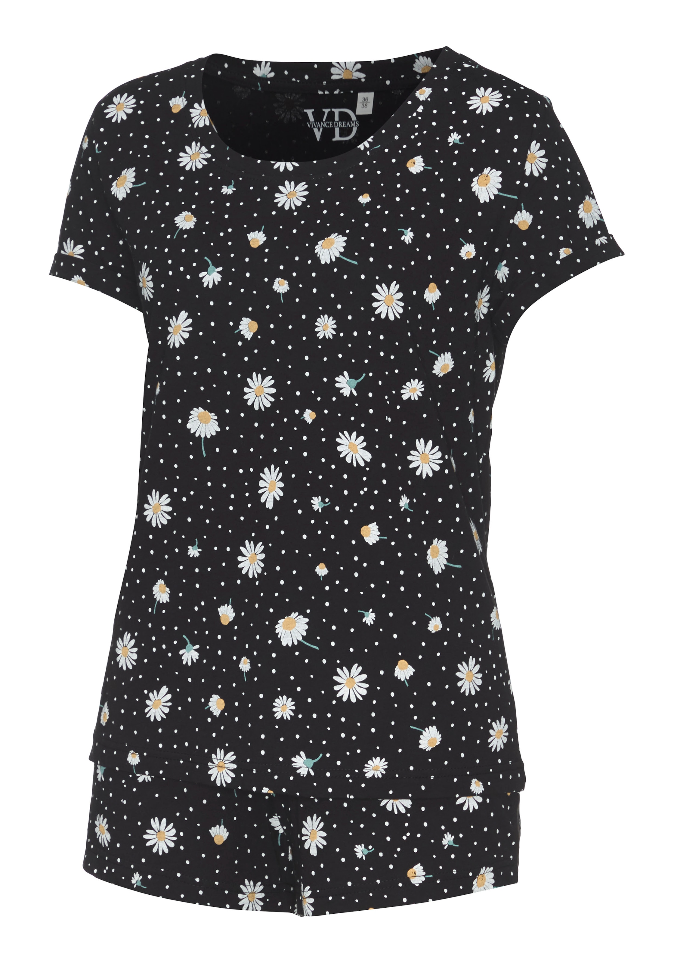 Vivance Dreams Shorty, (2 tlg.), mit Gänseblümchen-Druck