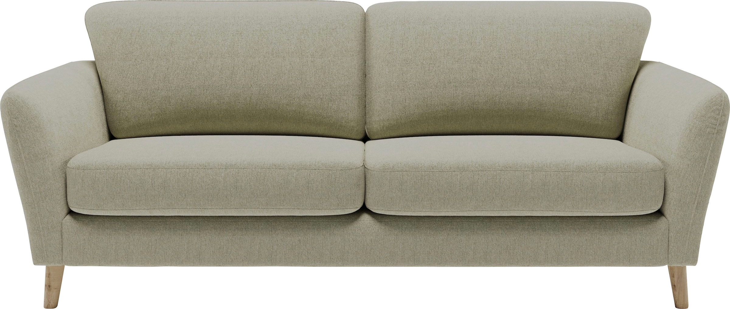 Home affaire 3-Sitzer »MARSEILLE 3er Sofa 206 cm, Cord, Flachgewebe, Struktur, Webstoff«, Massivholzbeine Eiche, Landhausstil, Wellenunterfederung