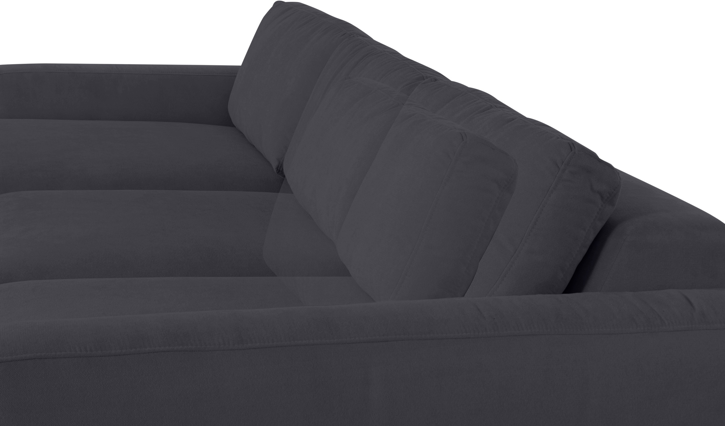 Places of Style Ecksofa »Bloomfield, elegant, viel Platz, Mega Couch, Breite 303cm, L-Form«, extra tiefe Sitzfläche, wahlweise mit Sitztiefenverstellung