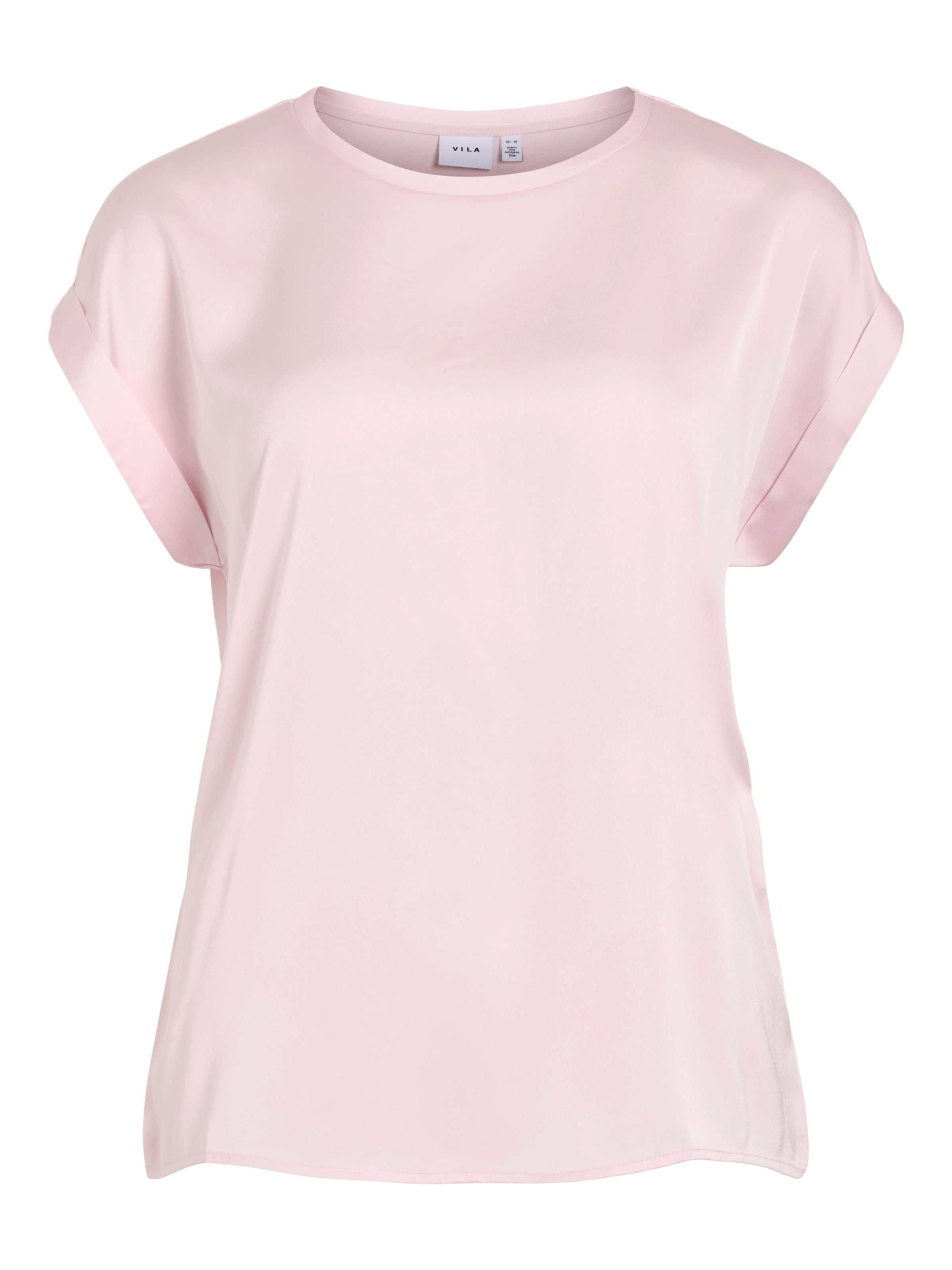 Vila Kurzarmshirt »VIELLETTE S/S SATIN TOP - NOOS« Kunstfaser, regular fit