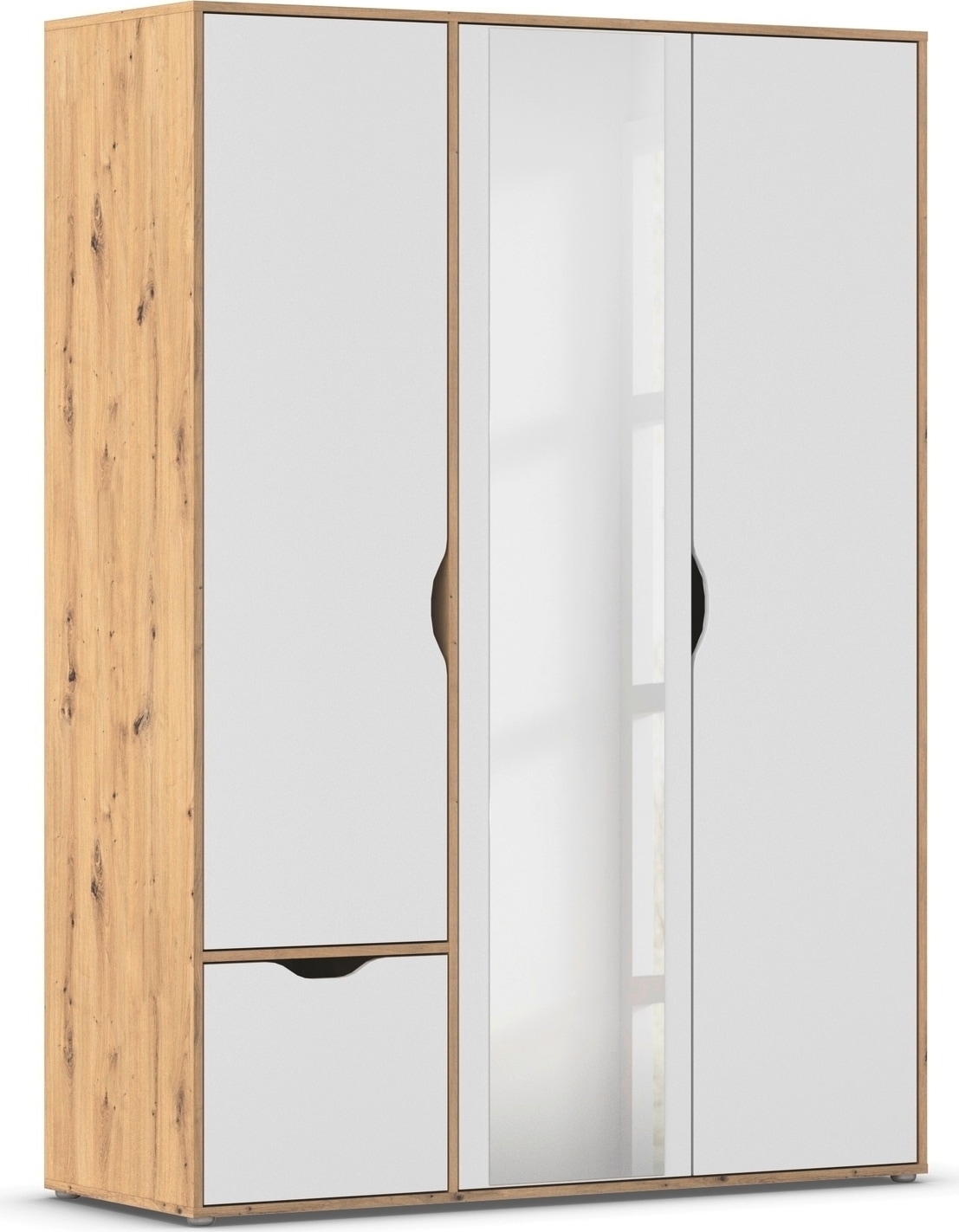 rauch Drehtürenschrank »Kleiderschrank Schrank Garderobe Wäscheschrank NARAI mit Schubladen« in 3 verschiedenen Ausstattungen BASIC/CLASSIC/PREMIUM,  Griffausfräsungen für eine grifflose Optik TOPSELLER MADE IN GERMANY