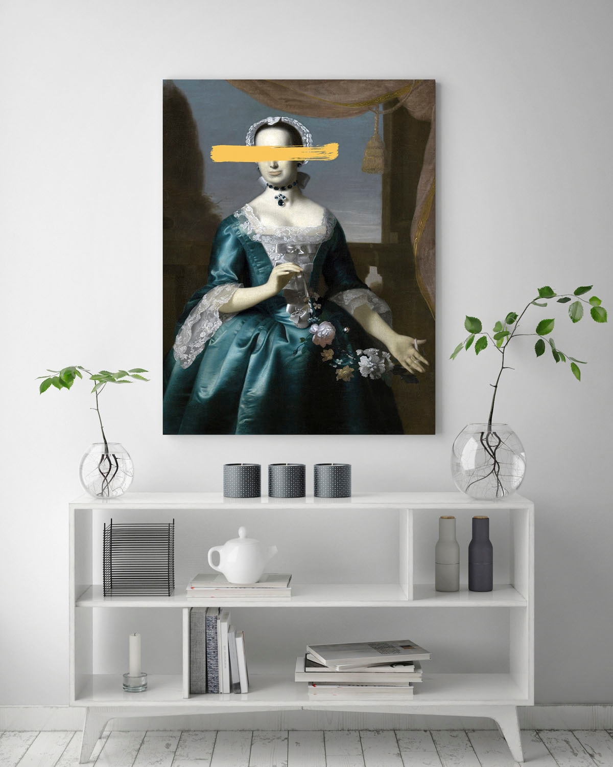 queence Acrylglasbild »Frau mit Farbklecks«, Kunst-Gemälde-Frau-Bilder von Frauen-Historische Persönlichkeiten-Formen, Fine Art-Print in Galeriequalität