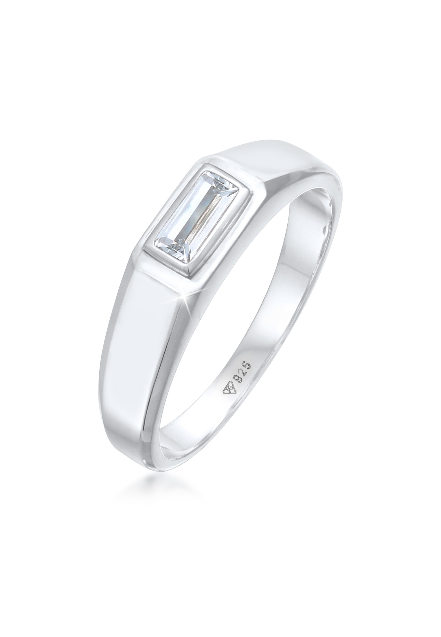 Kuzzoi Siegelring »Ring Herren Topas Baguette 925 Silber«