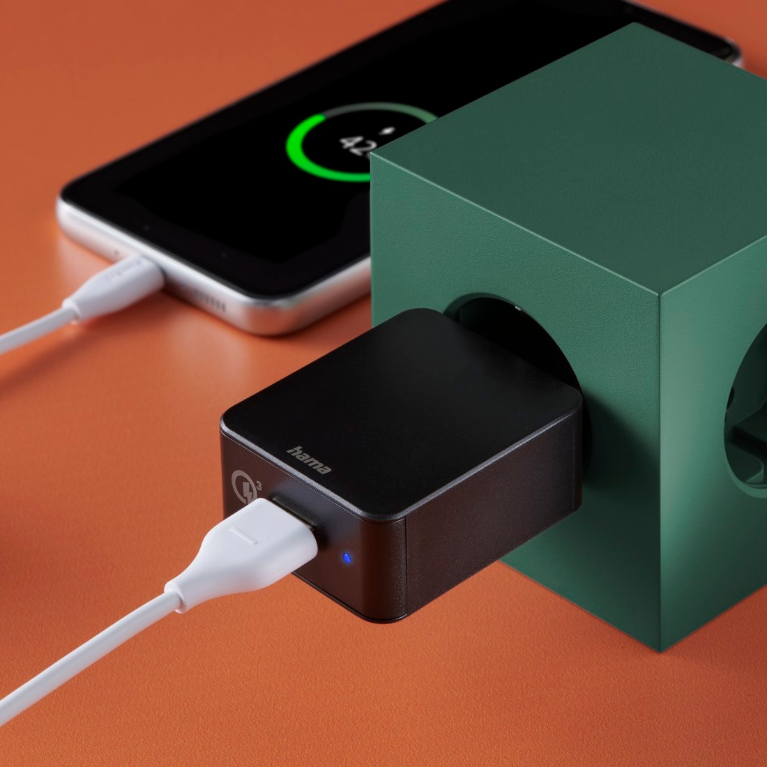 Hama USB-Ladegerät »Ladestecker USB A 19,5 Watt, Handy Schnellladegerät m Quick Charge 3.0«