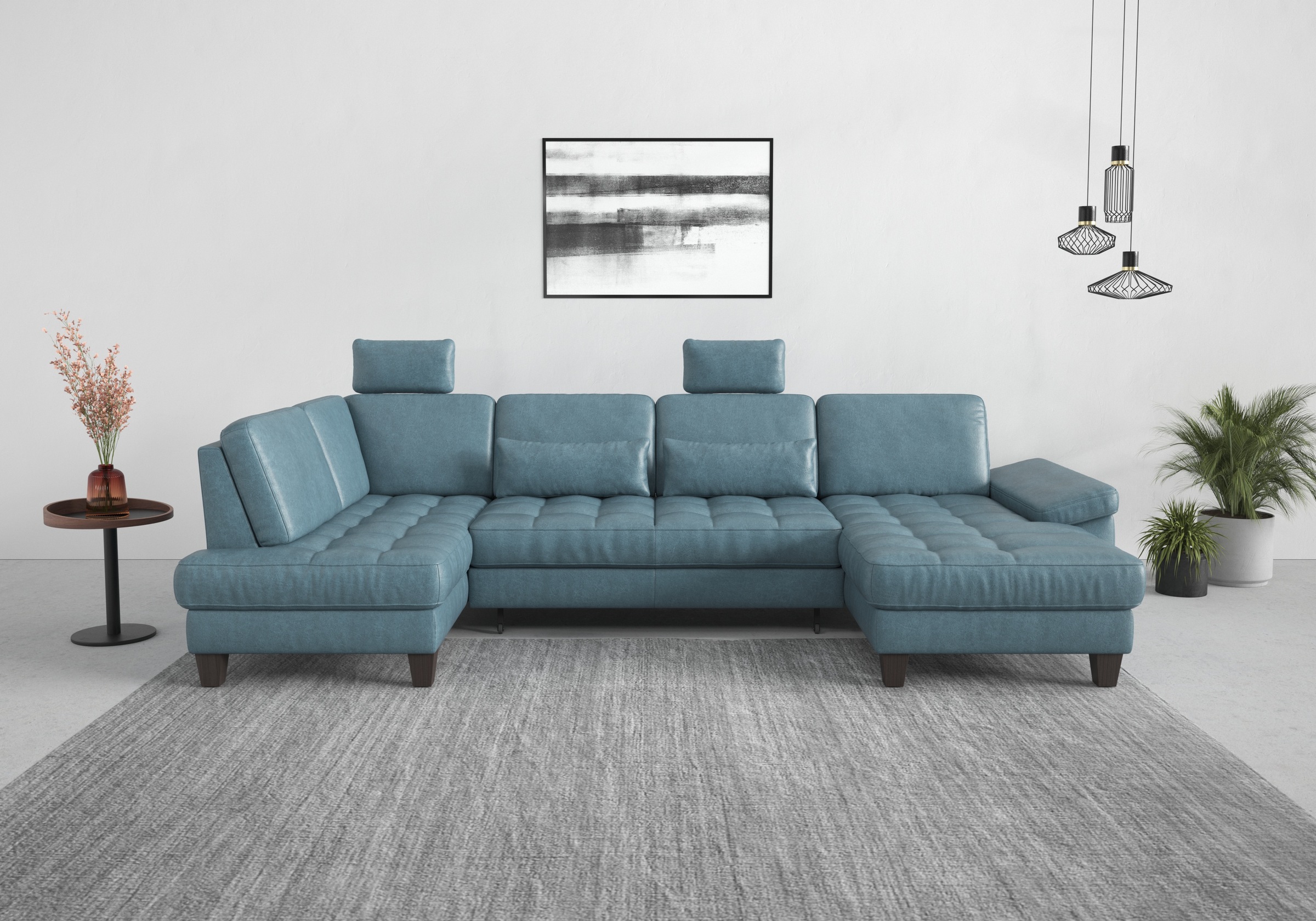 sit&more Wohnlandschaft »Westham U-Form«, wahlweise mit Bettfunktion, Bettkasten, Sitztiefenverstellung