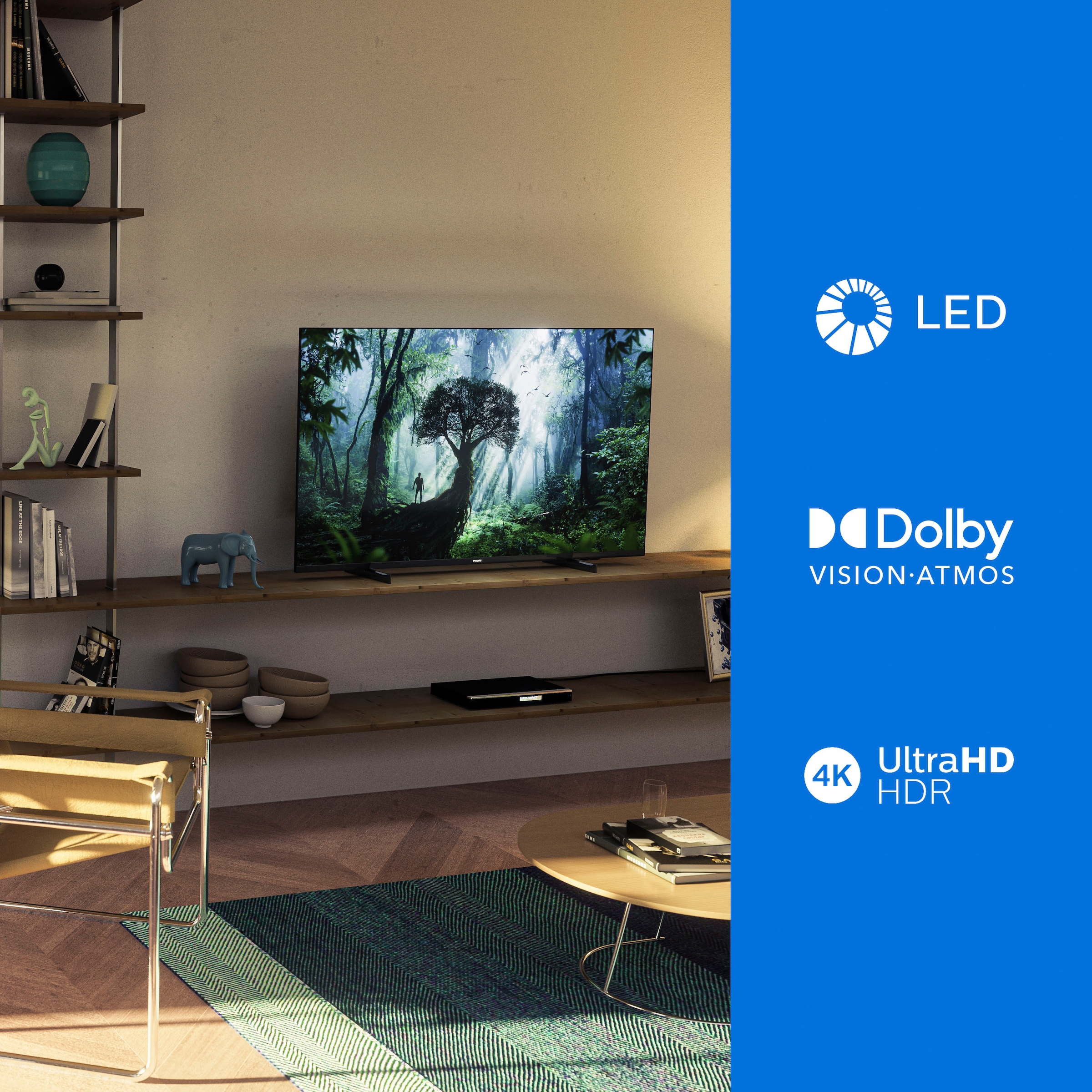 Philips LED-Fernseher »43PUS7506/12«, 4K Ultra HD, Smart-TV, HDR10+ kompatibel, 60 Hz, Dolby Vision & Atmos, Smart TV, Triple Tuner