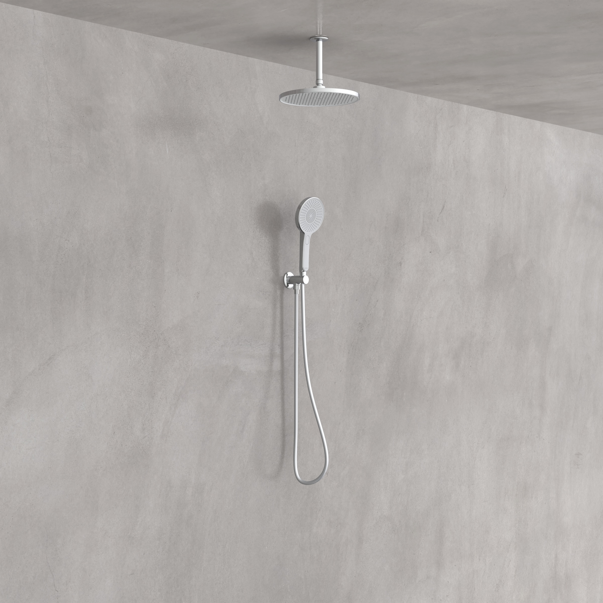 Schütte Brausegarnitur »KARIBIK« Brause-Komplettset, schwarz matt, für die Dusche, Überkopfbrauseset