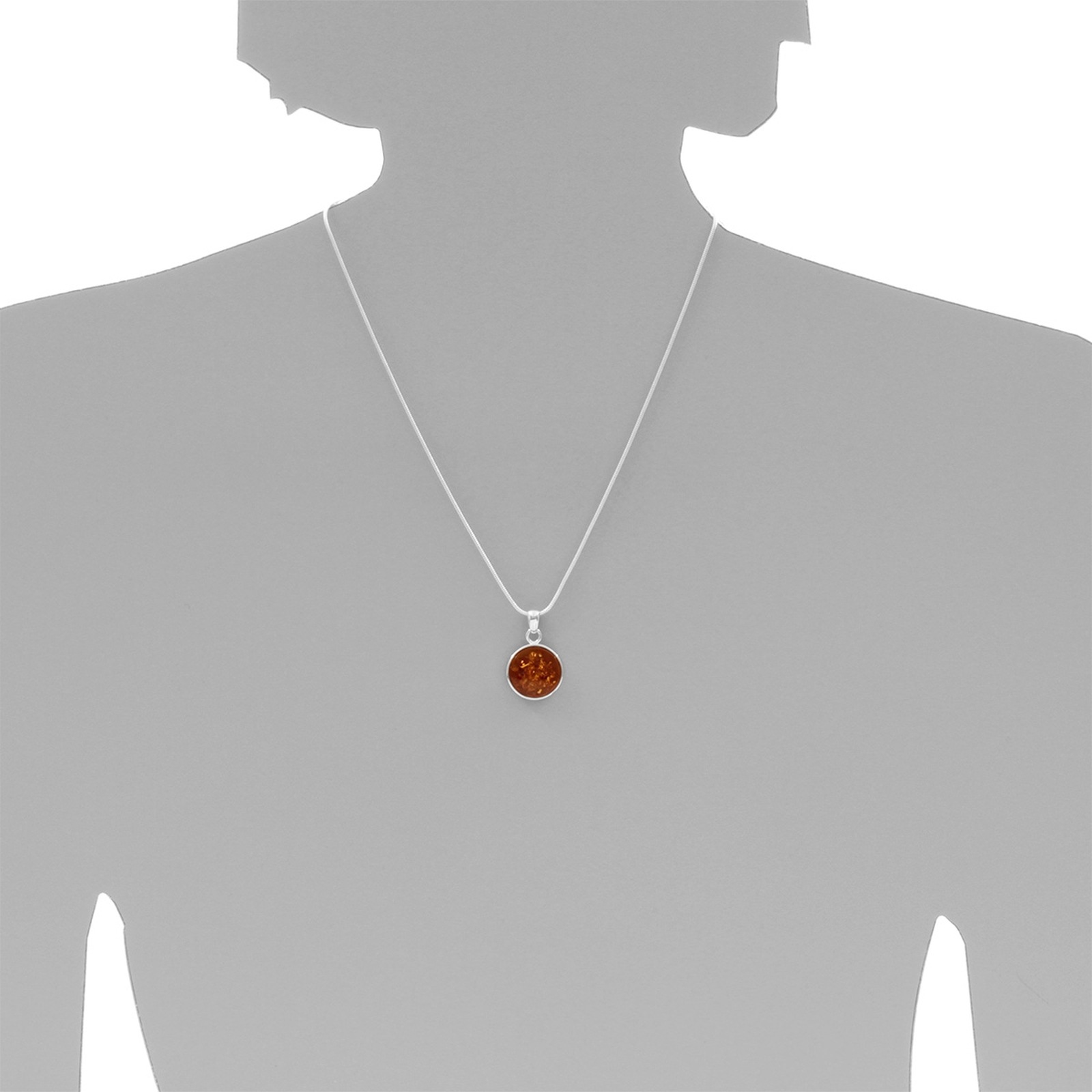 OSTSEE-SCHMUCK Kettenanhänger »- Frouke 16 mm - Silber 925/000 - Bernstein«