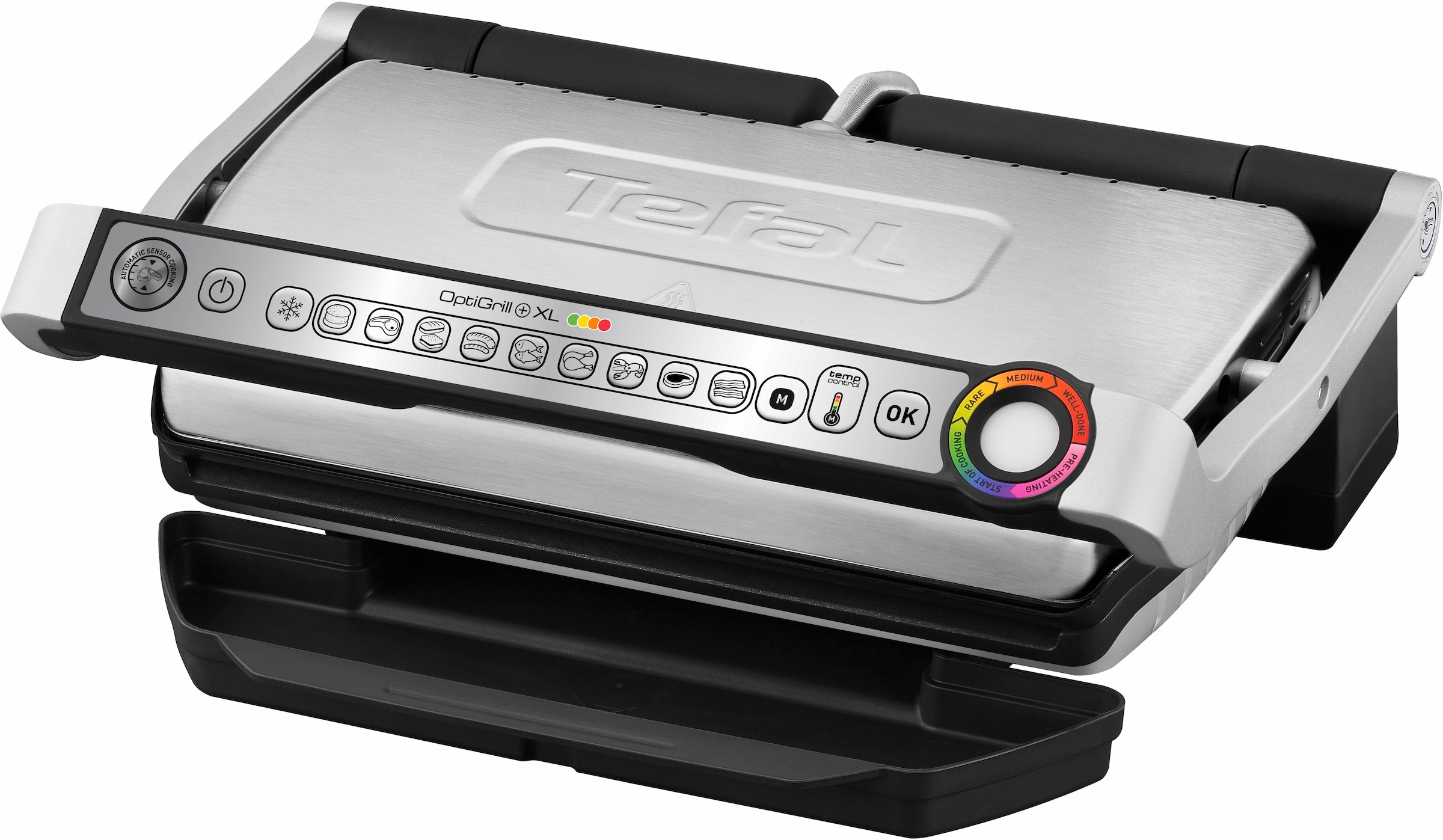 Tefal Kontaktgrill »GC722D OptiGrill+ XL«, 2180 W, XL-Grillfläche, automatische Anzeige des Garzustands