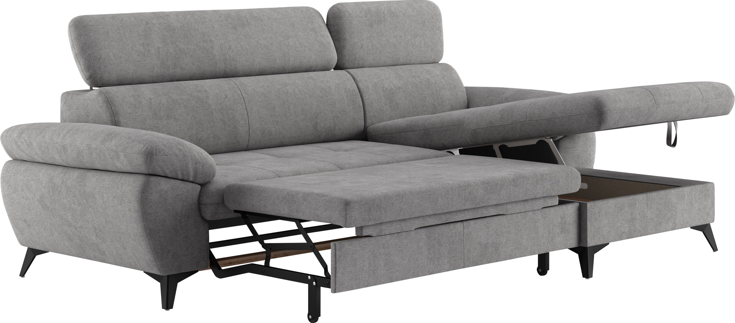 COTTA Ecksofa »Hudson L-Form«, mit Kopfteilverstellung, wahlweise mit Bettfunktion & Bettkasten