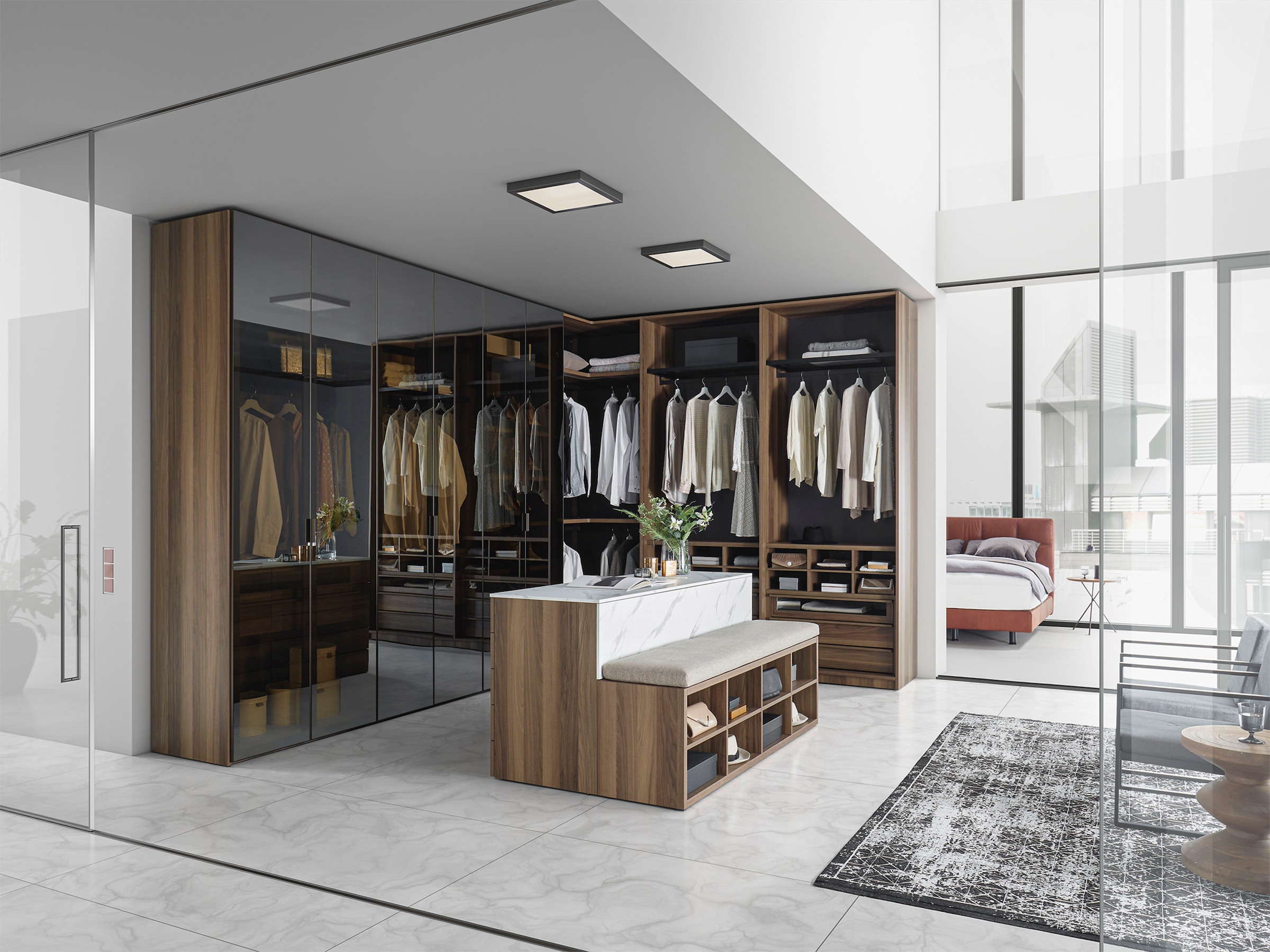 WK WOHNEN Teppich »BLACKLINE DIAMOND« rechteckig 8 mm Höhe fein eingefasst, sowie speziell veredelt, besonders flache Struktur