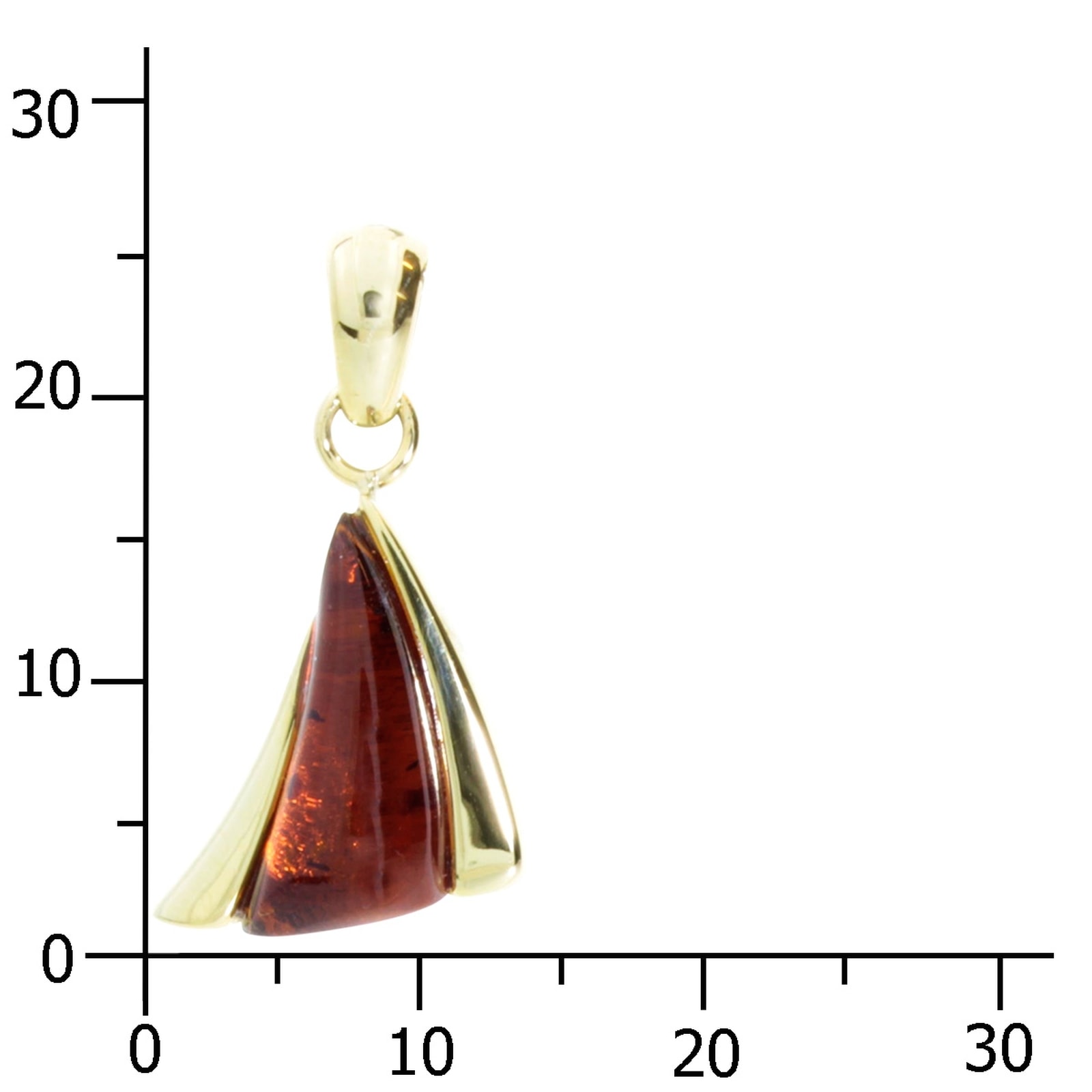 OSTSEE-SCHMUCK Kettenanhänger »- Imke 25 mm - Gold 333/000 - Bernstein«