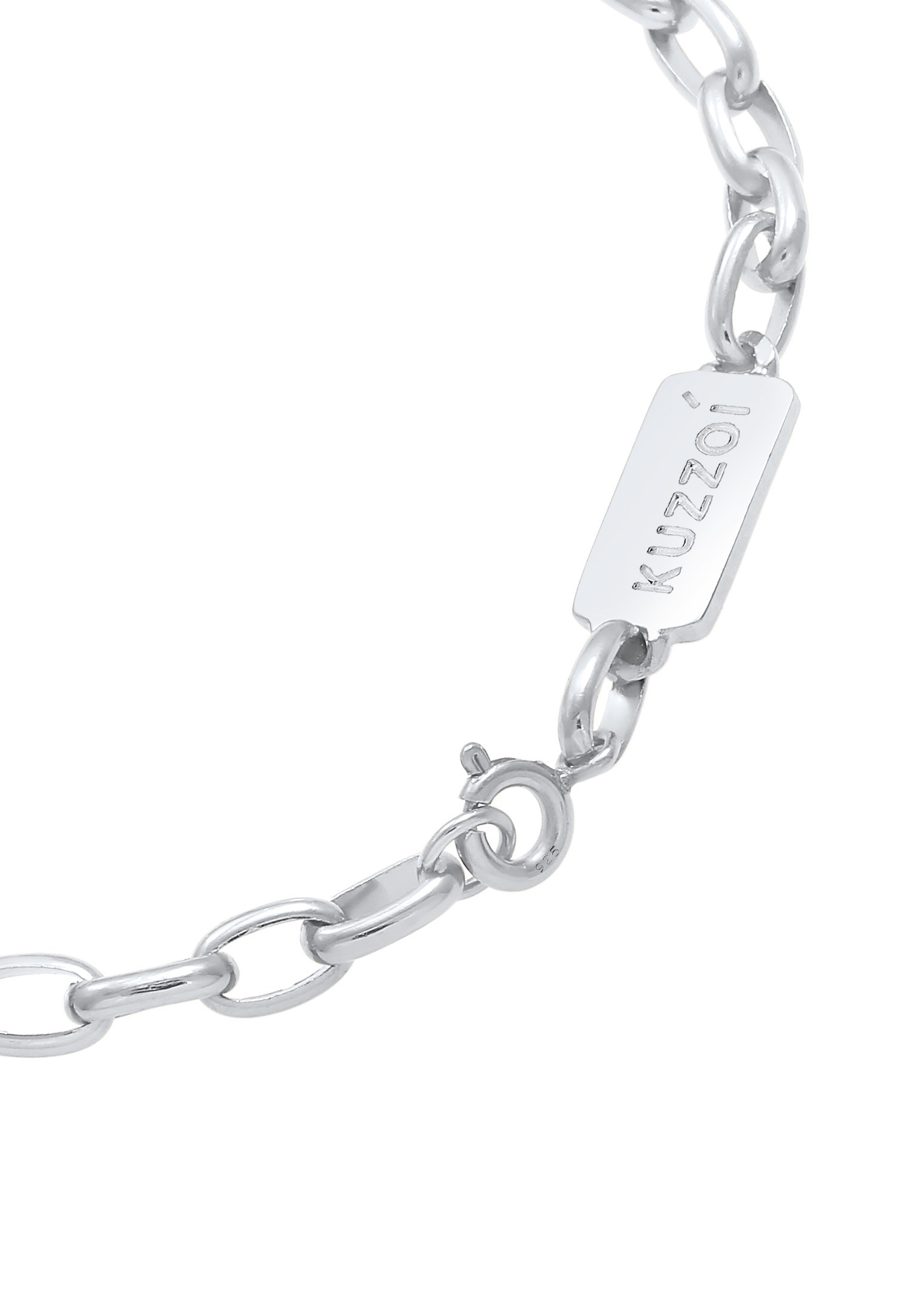 Kuzzoi Armkette »Armband Herren Gliederkette Oval Basic 925 Silber«