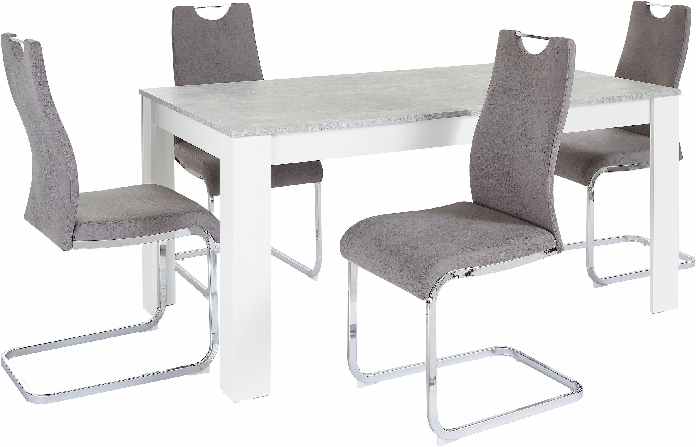 Homexperts Essgruppe »Zabona«, (Set, 5 tlg.), 4 Stühle und 1 Tisch