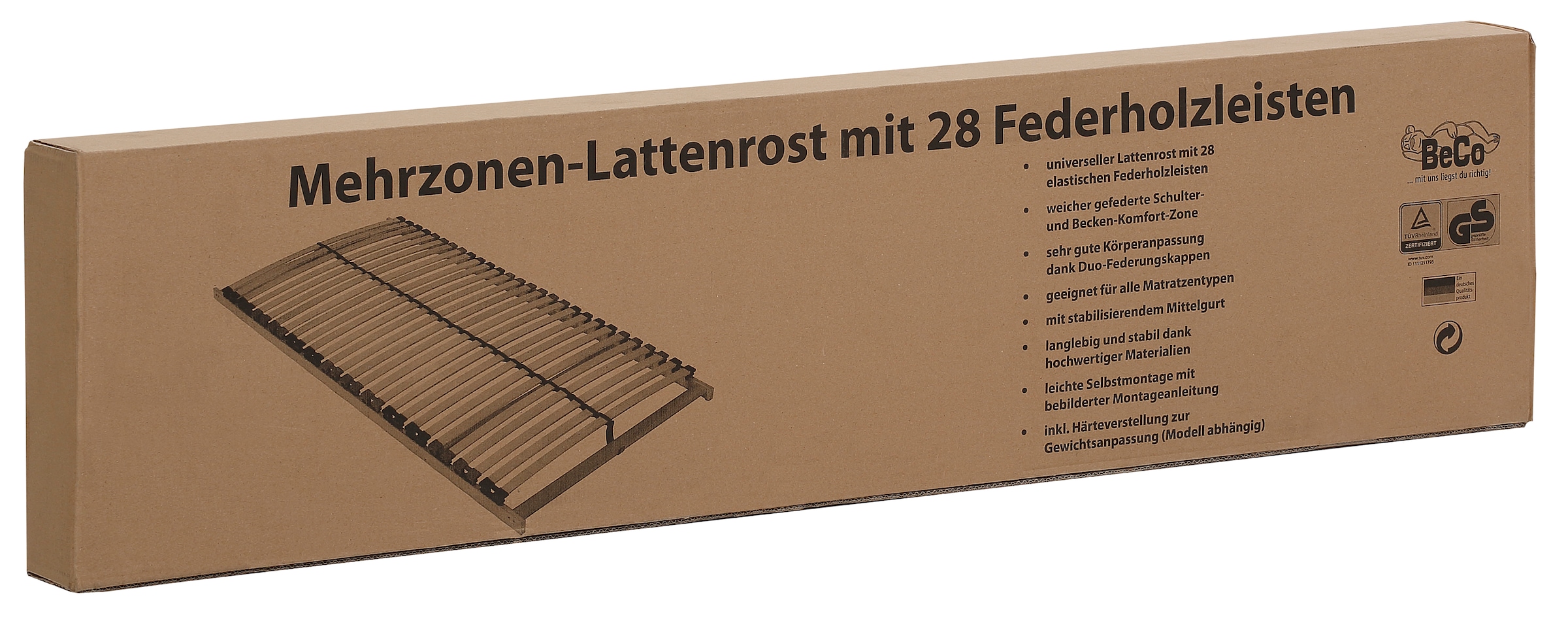 Beco Lattenrost »Super Fix«, (1 St.), 7-Zonen Lattenrost zerlegt im Karton