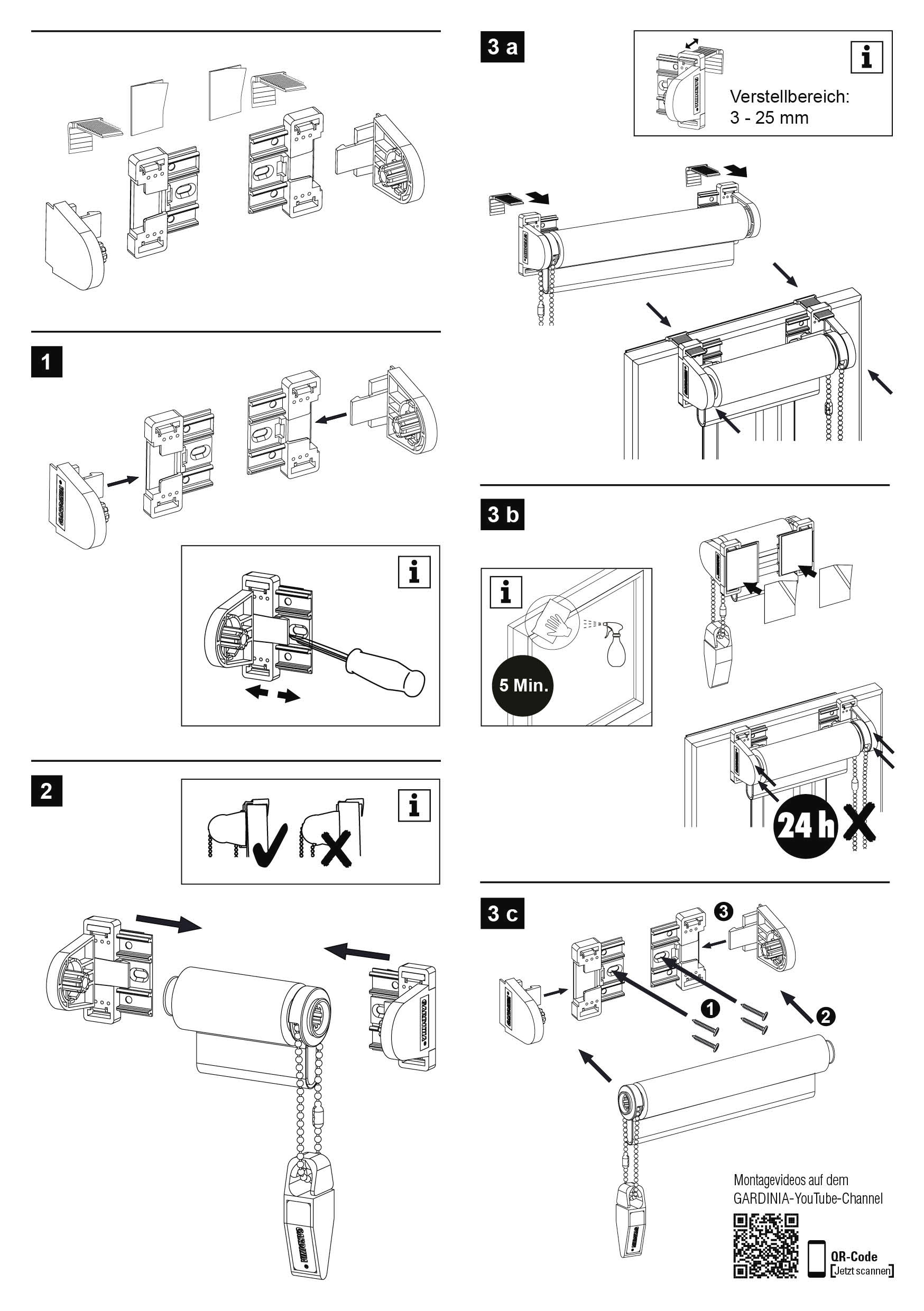 GARDINIA Klebe-/Klemmset »EASYFIX EF-1« für Fenster mit Gummidichtung
