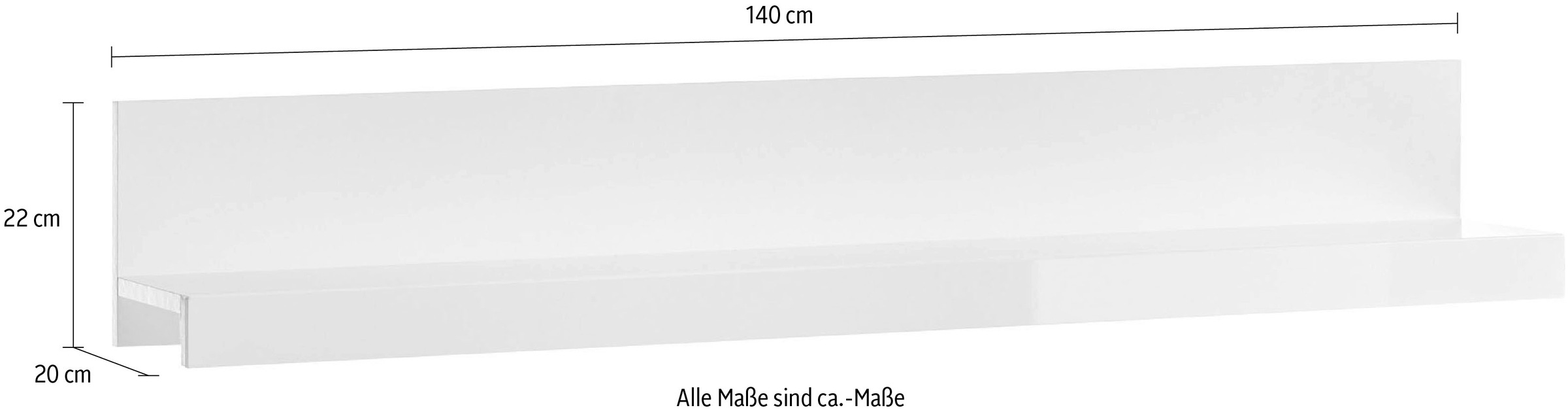 INOSIGN Wandregal, Breite ca. 140 und 180 cm