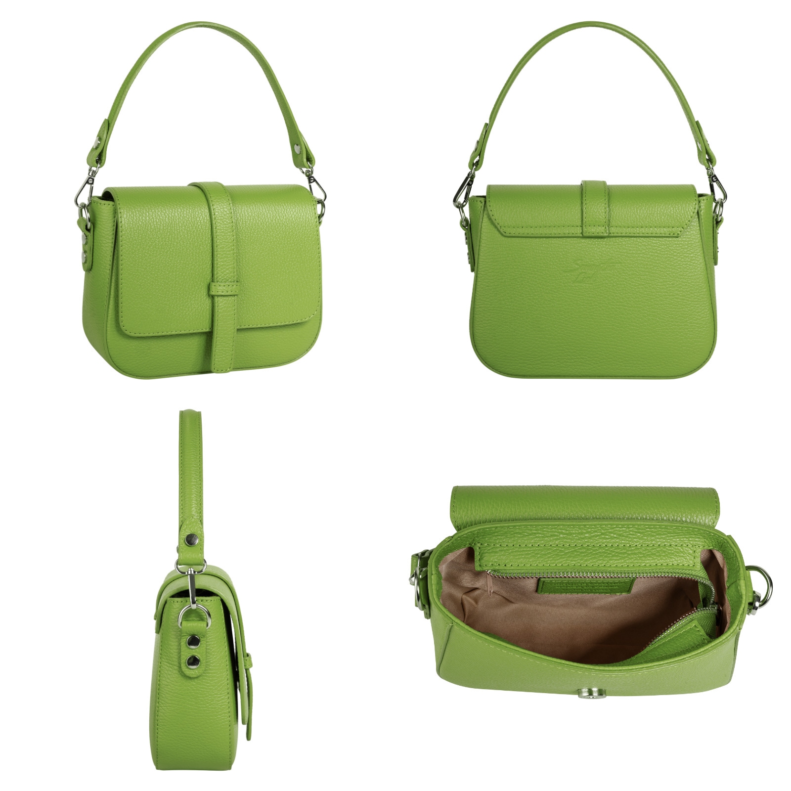 Samantha Look Umhängetasche, echt Leder, Made in Italy