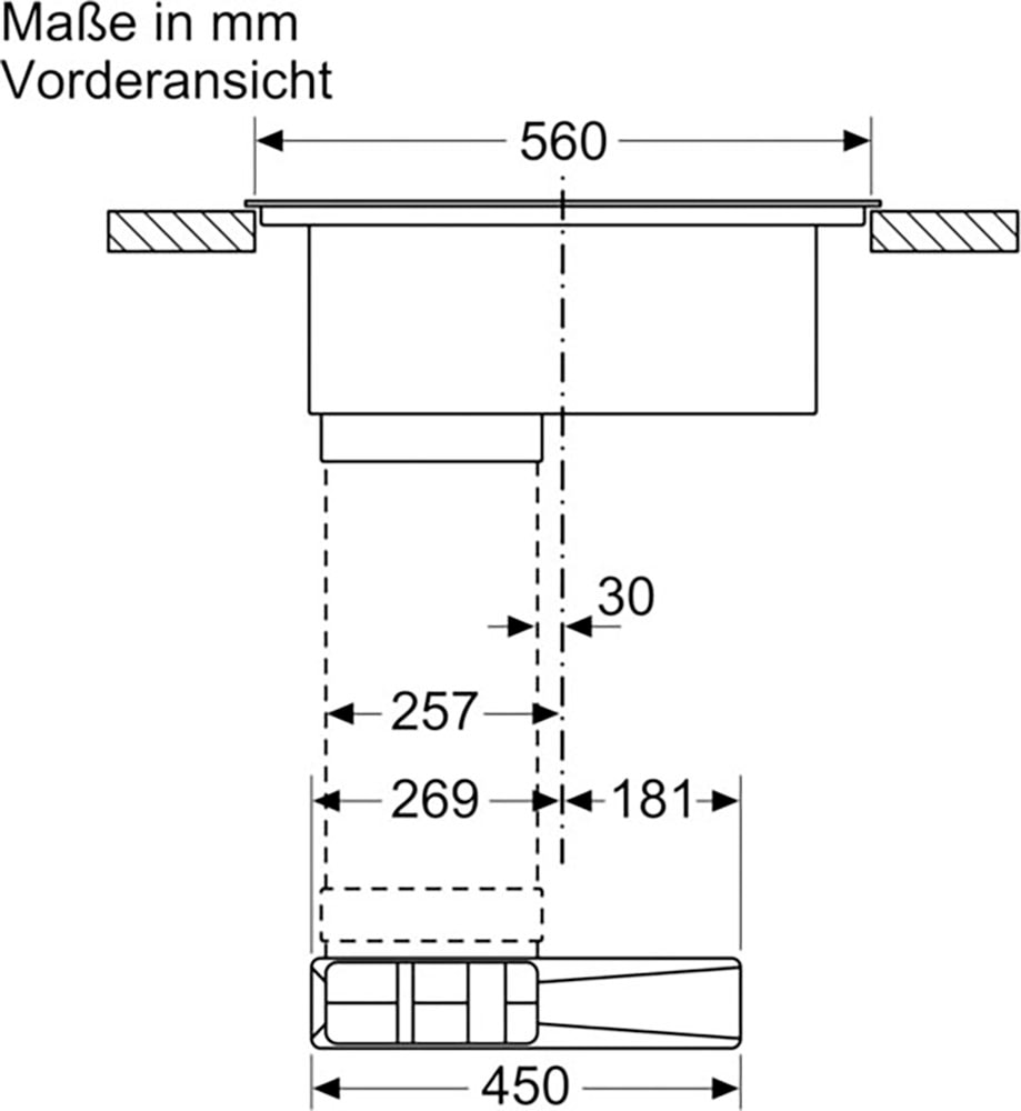 NEFF Kochfeld mit Dunstabzug »V56NBS1L0«, mit einfacher Touch Control Bedienung