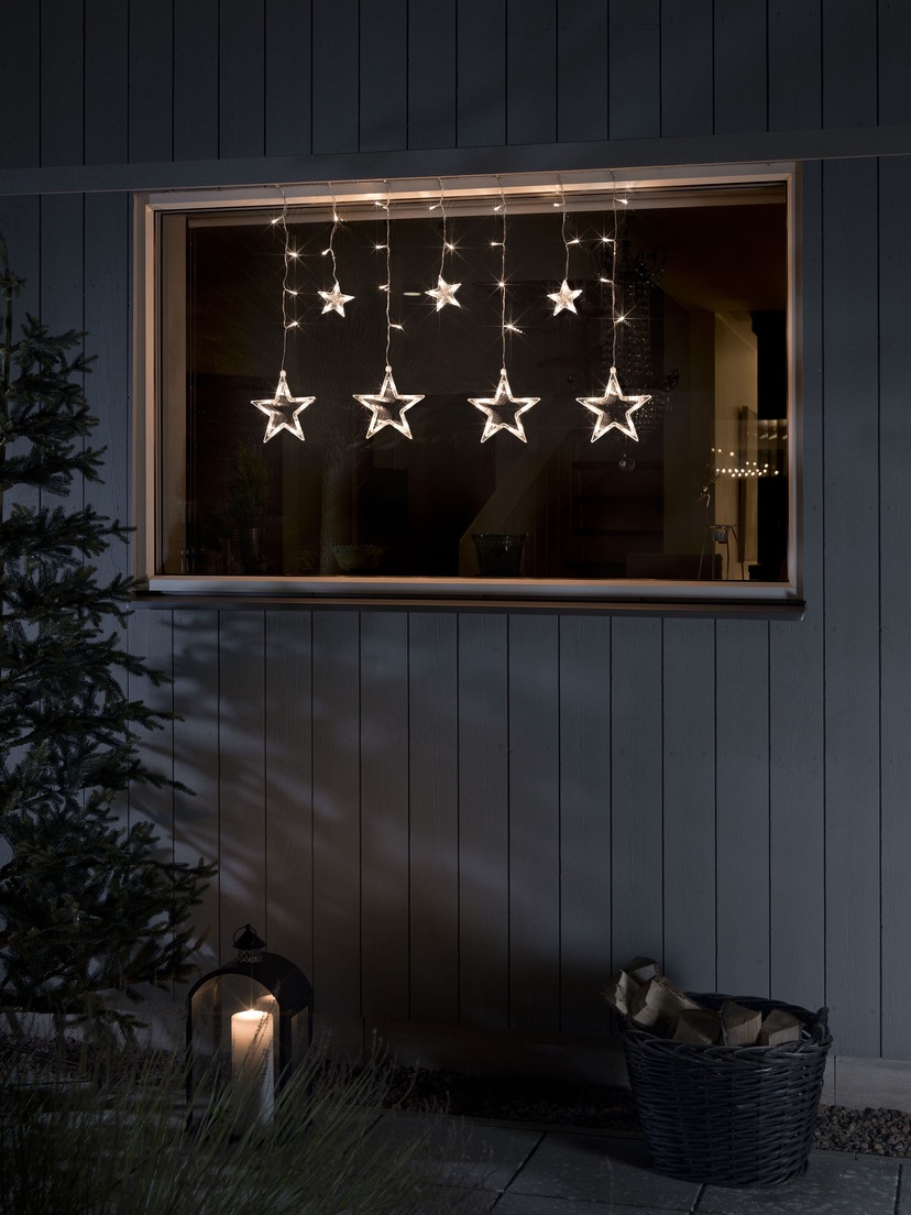 groß bestellen St.-flammig, ca. Spitzen, »Weihnachtsdeko cm 12 Sterne mit LED-Lichterkette IC 10 Winterworld 19 aussen«, bequem