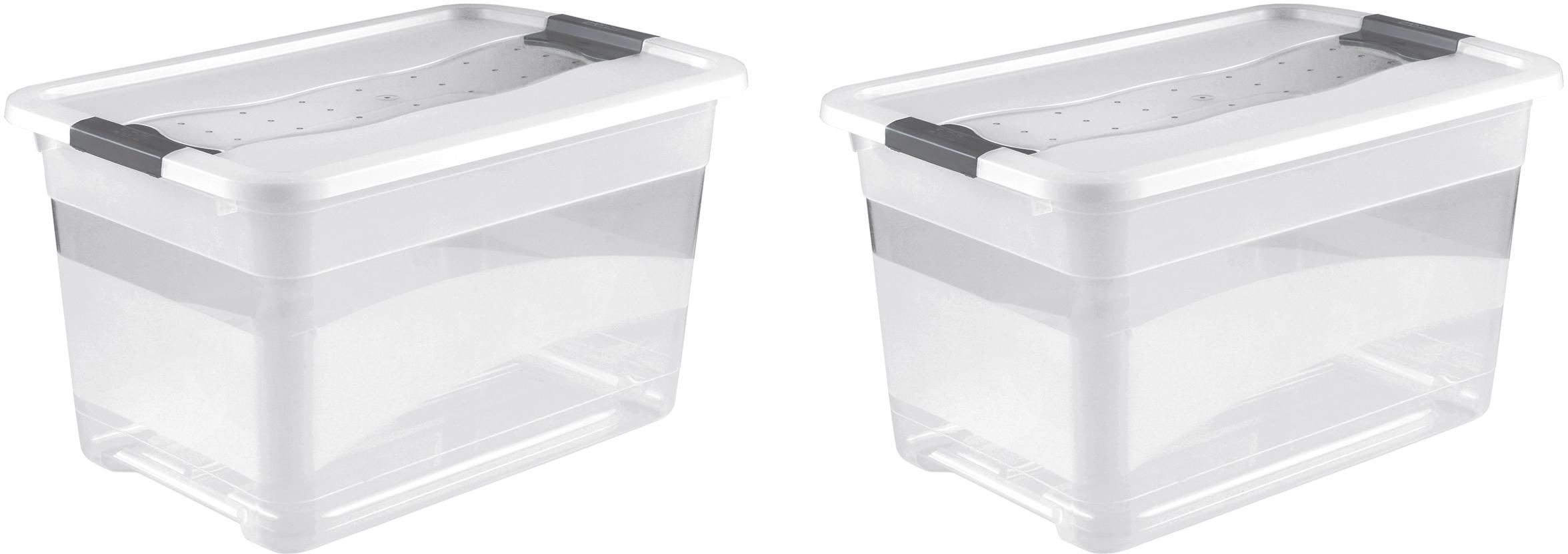keeeper Organizer "cornelia" Aufbewahrungsbox, 52 L, mit Deckel und Schiebeverschluss, Kunststoff