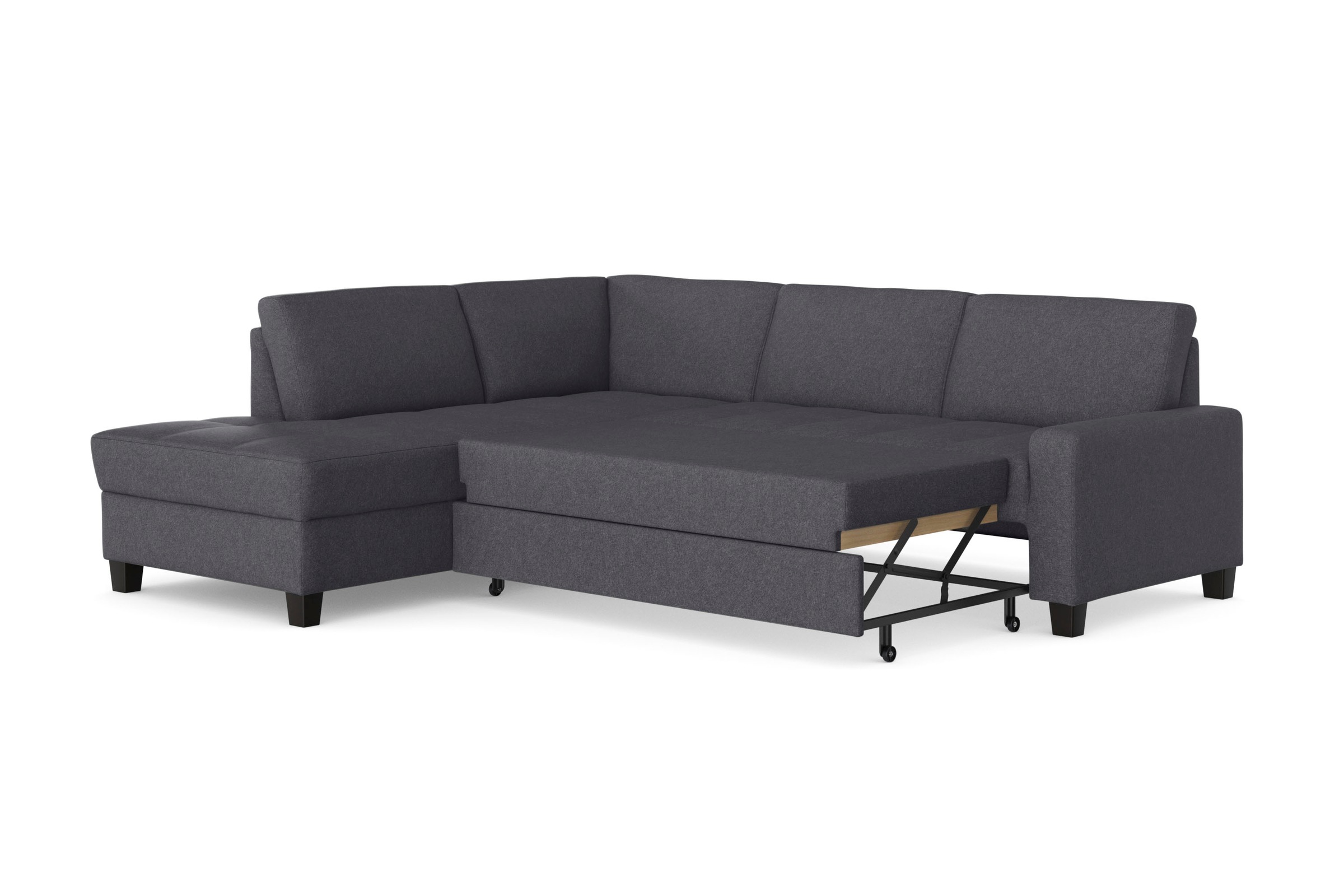 DOMO collection Ecksofa »Florentina zeitlos und elegant, Sitznähte als Designelement, L-Form«, wahlweise mit Bettfunktion, mit Kontrastnaht, Komfortsitzhöhe 47cm