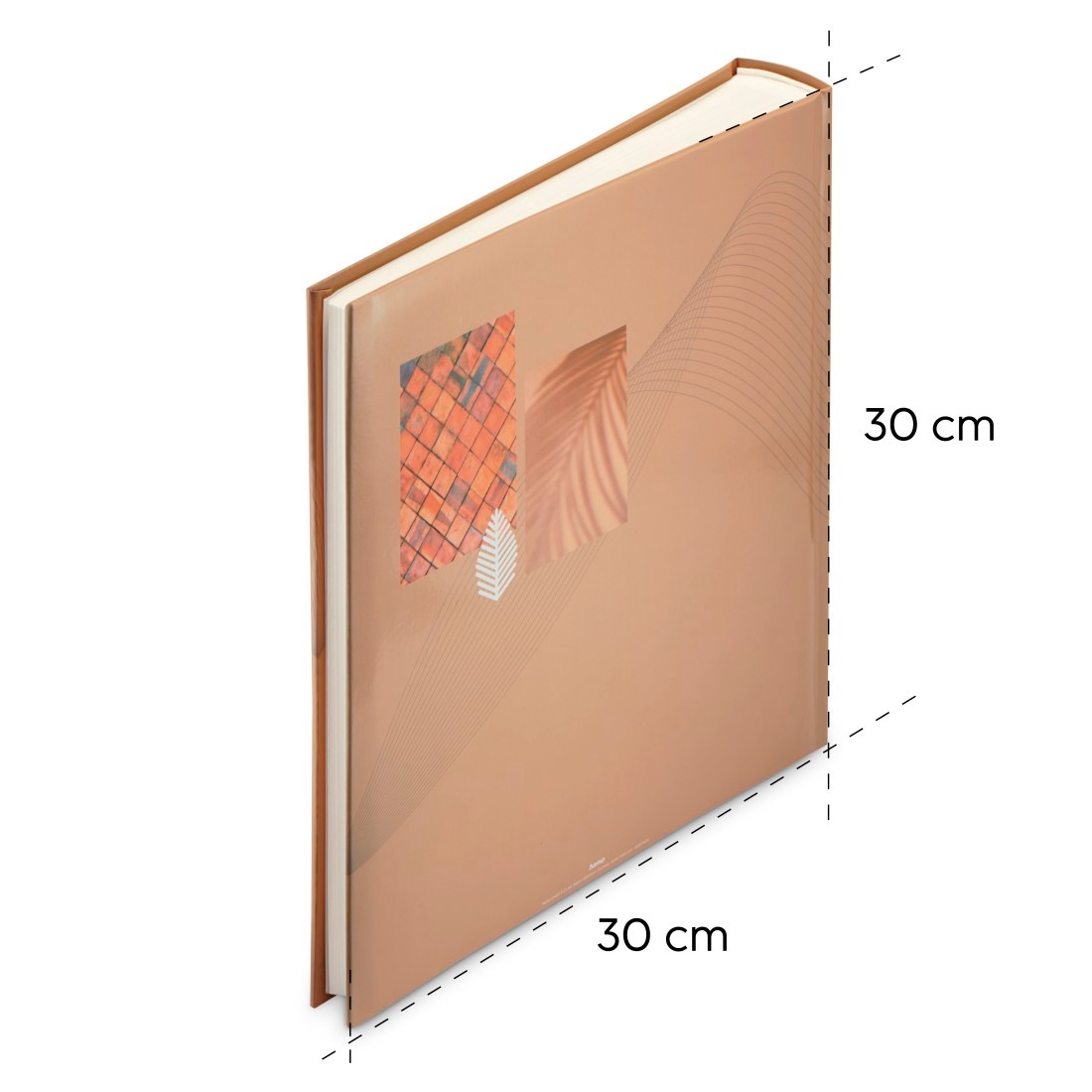 Hama Fotoalbum »Fotoalbum Jumbo Bildformat 30x30 cm, 100 weiße Seiten, Terracotta« Zum Selber Einkleben, Selbstgestalten, elegantes Design